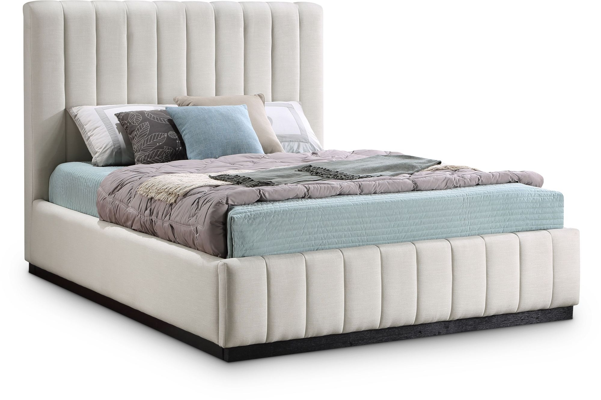 Lucia Linen Fabric Bed