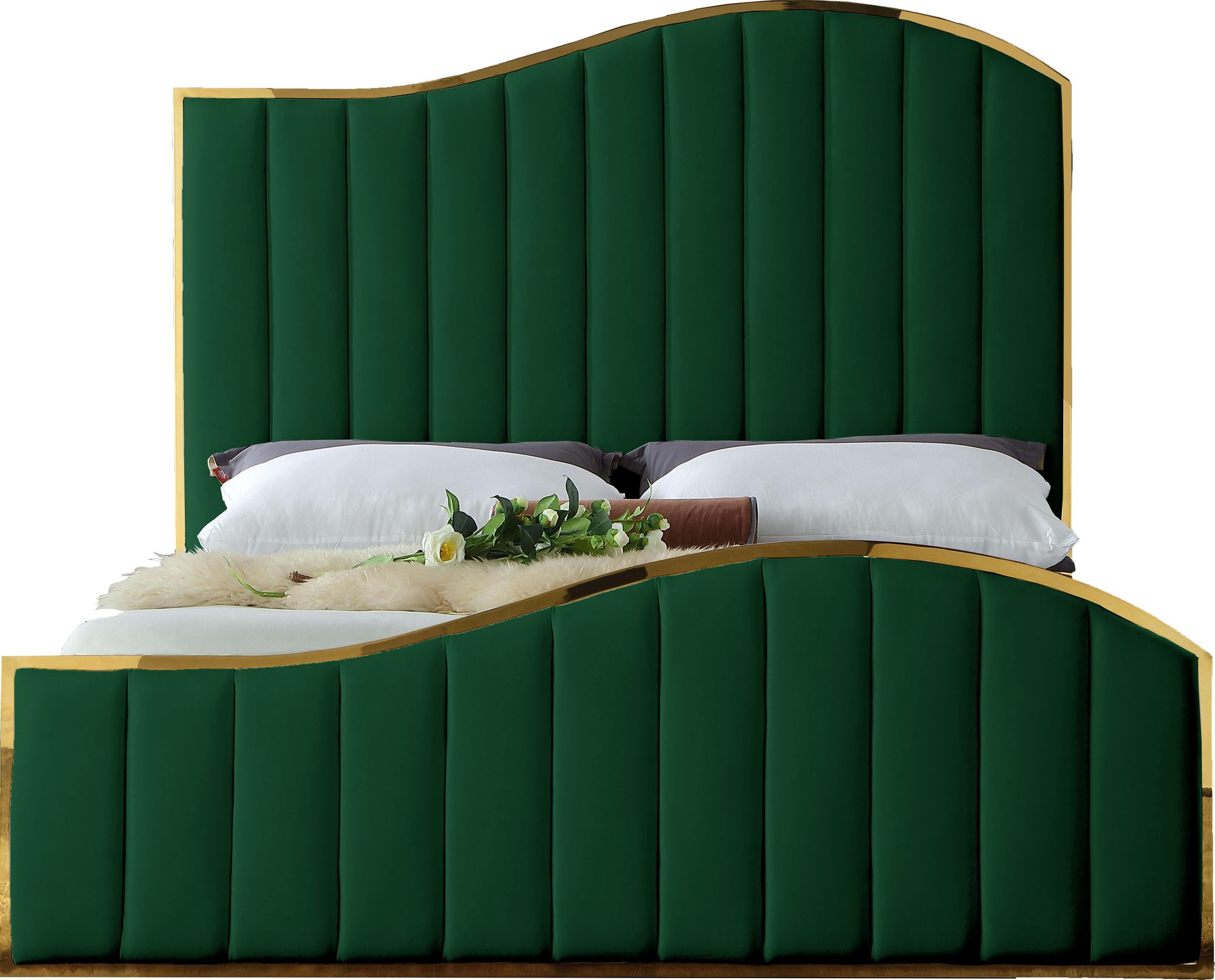 Jolie Velvet Queen Size Bed