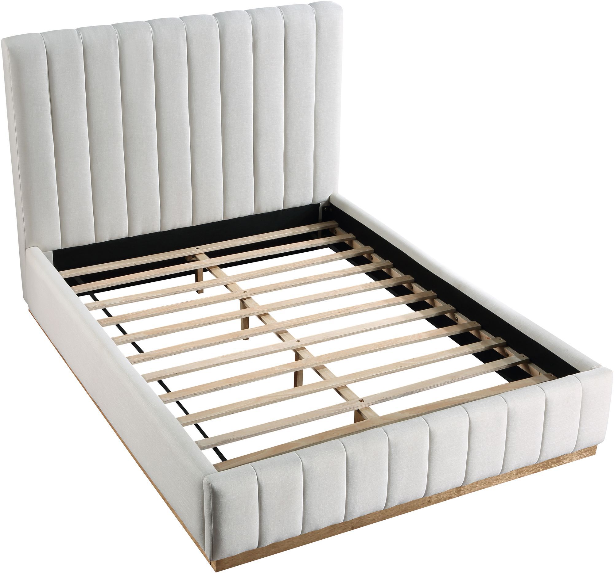 Lucia Linen Fabric Full Size Bed