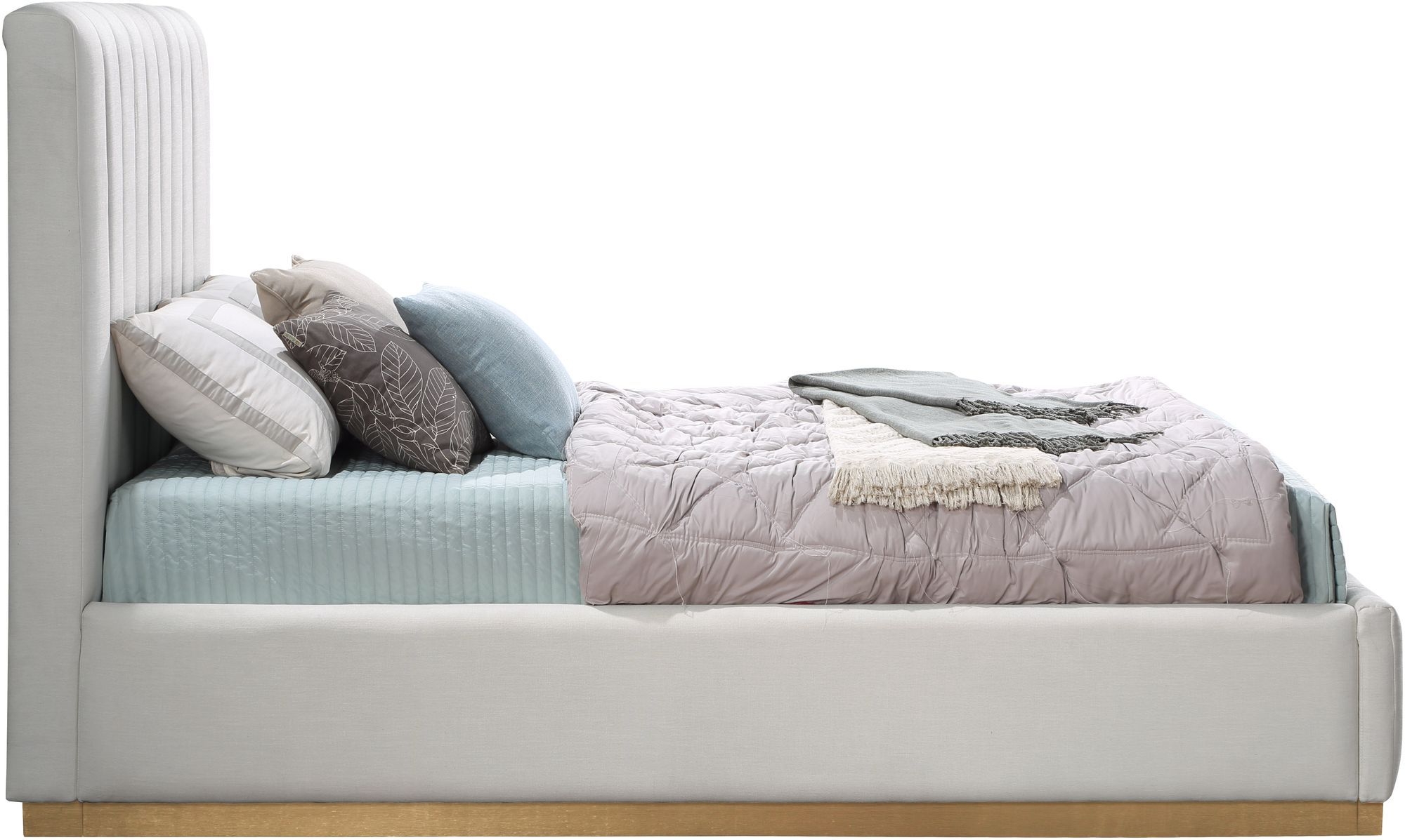 Lucia Linen Fabric Bed