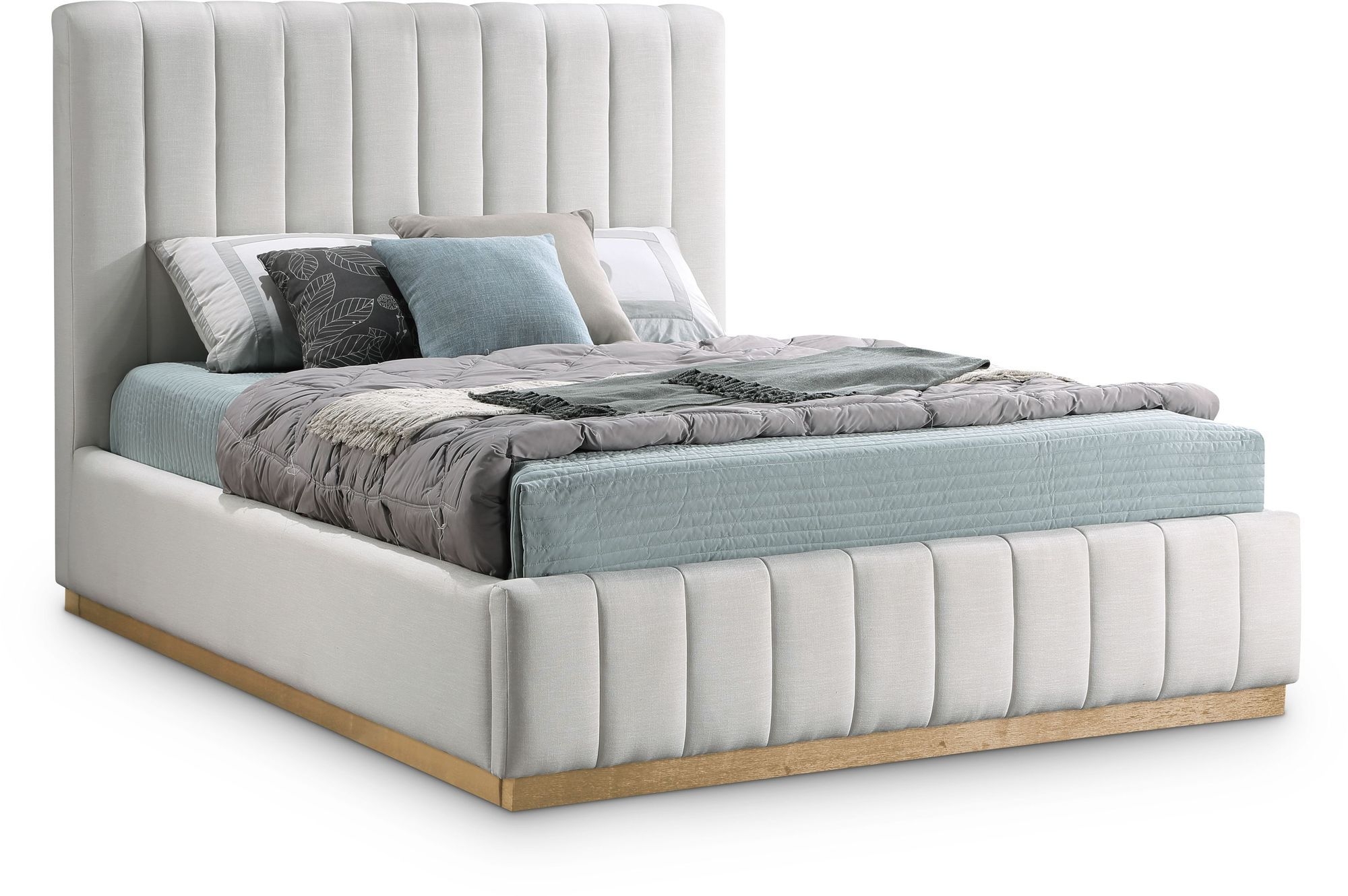 Lucia Linen Fabric Bed