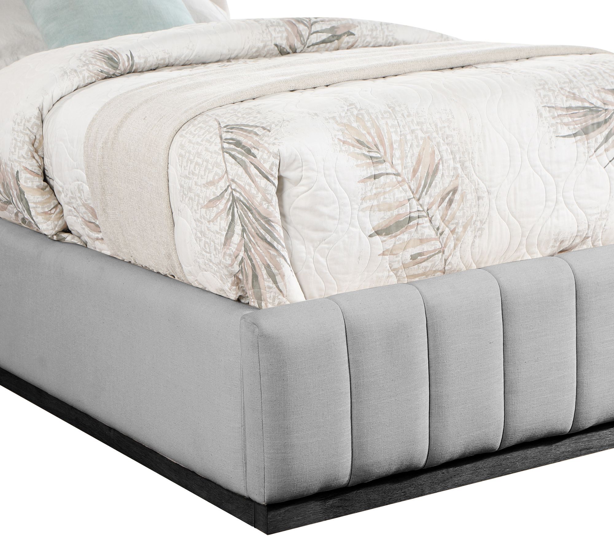 Lucia Linen Fabric Twin Size Bed