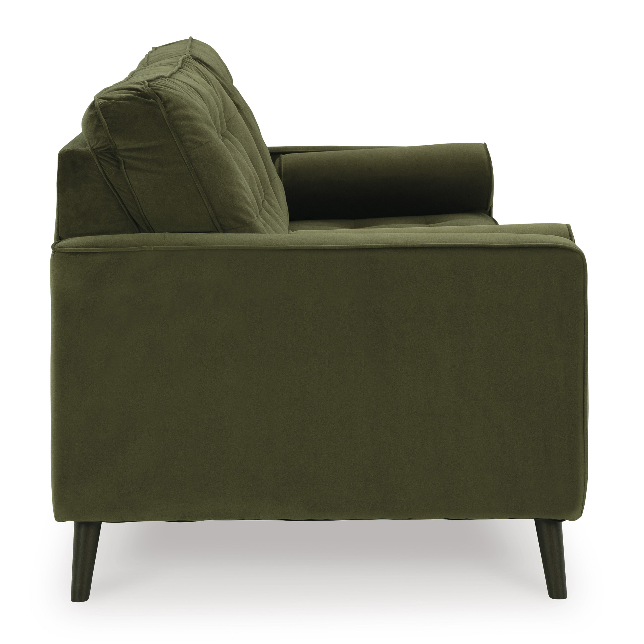 Reveon Lakes Modern Sofa | Olive Velvet & Button Tufted