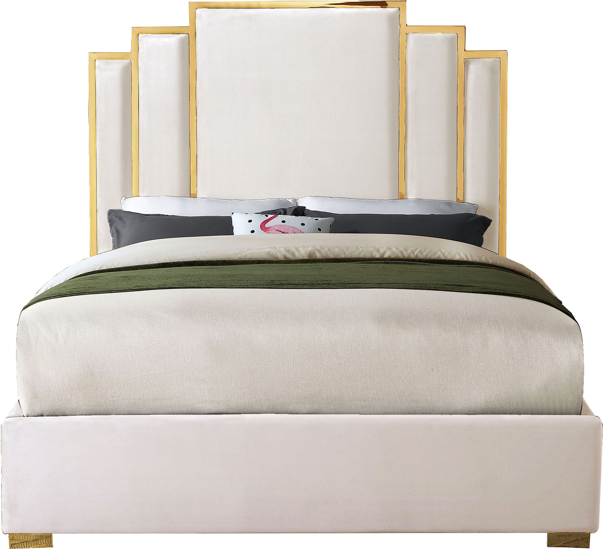 Hugo Velvet Queen Size Bed