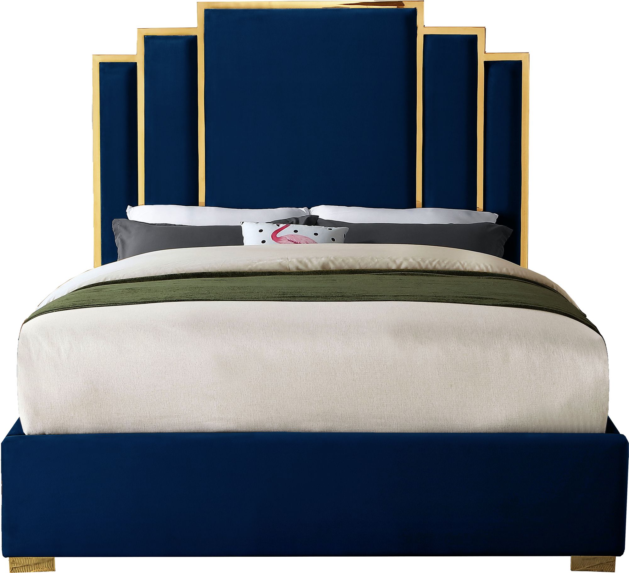 Hugo Velvet Queen Size Bed