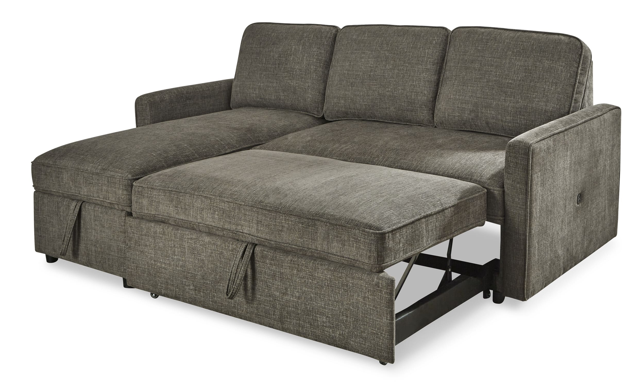 Kerle 2-Piece Polyester L-Shaped Sectional Pop Up Bed w/Left Arm Chaise Facing