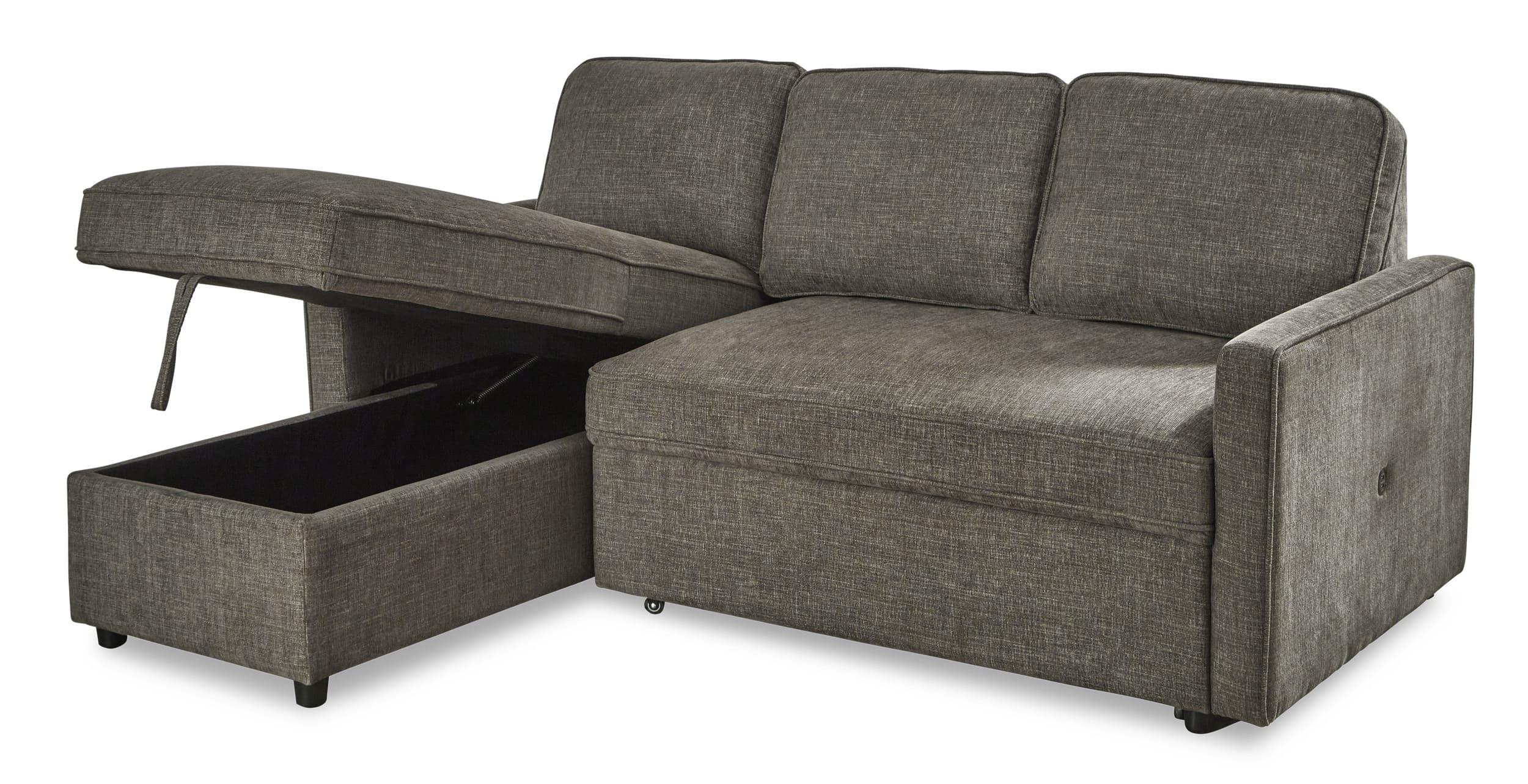 Kerle 2-Piece Polyester L-Shaped Sectional Pop Up Bed w/Left Arm Chaise Facing