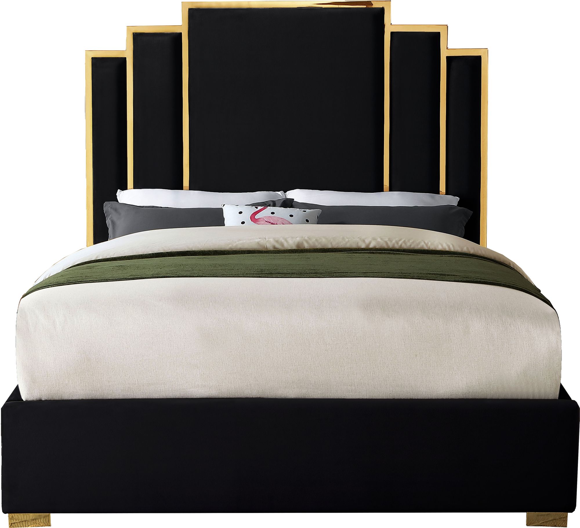 Hugo Velvet Queen Size Bed