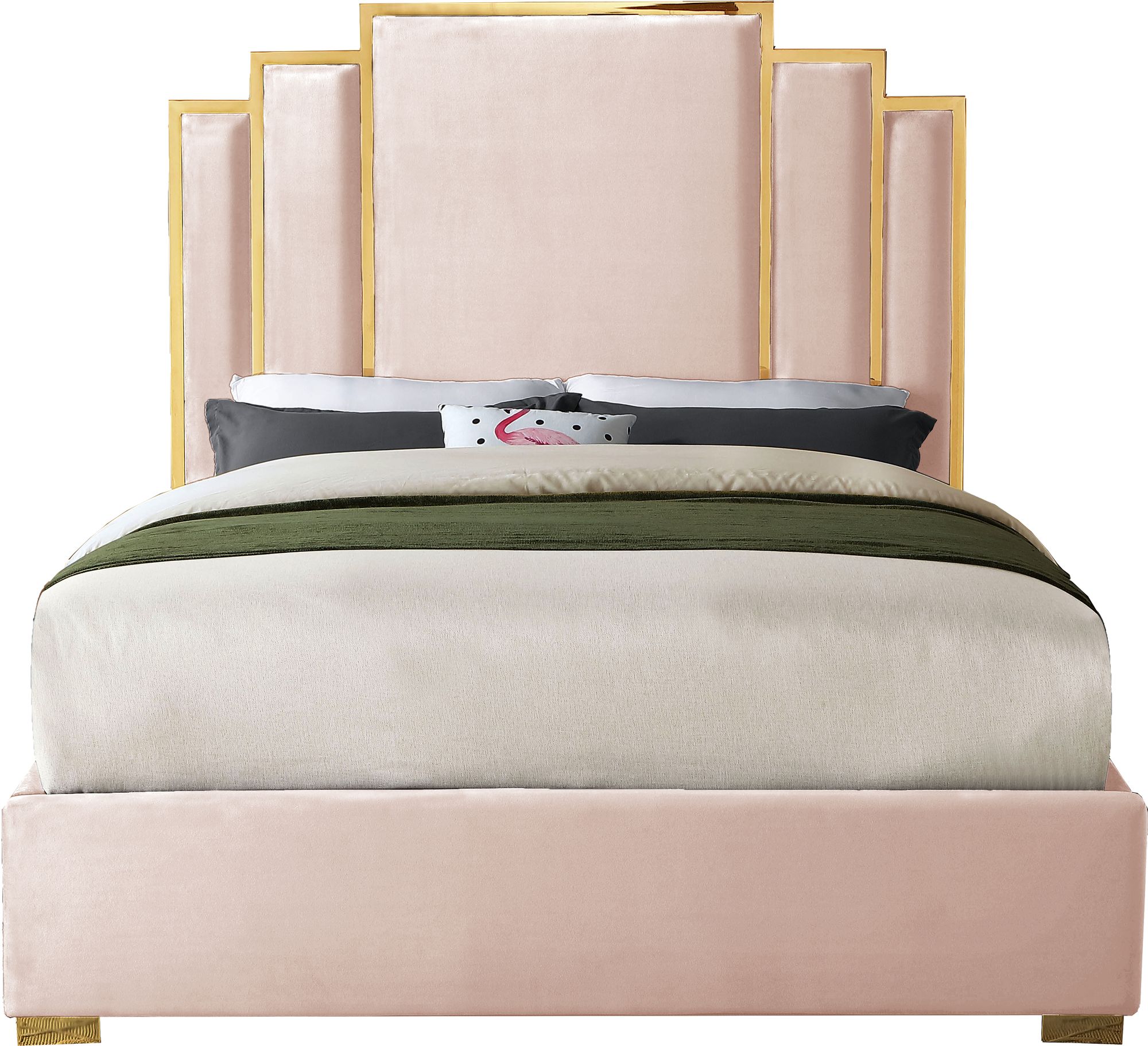 Hugo Velvet Queen Size Bed