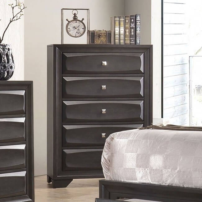 Soteris Fabric Storage Platform Bedroom Set