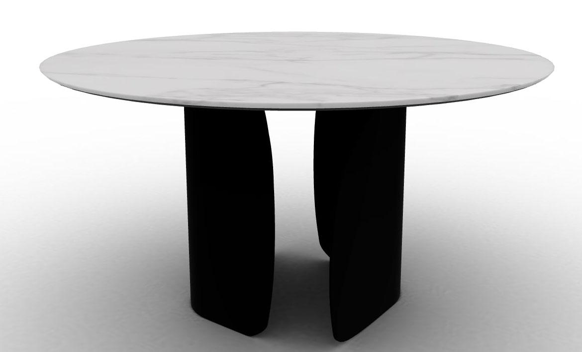 Twins Metal/Ceramic Round Dining Table