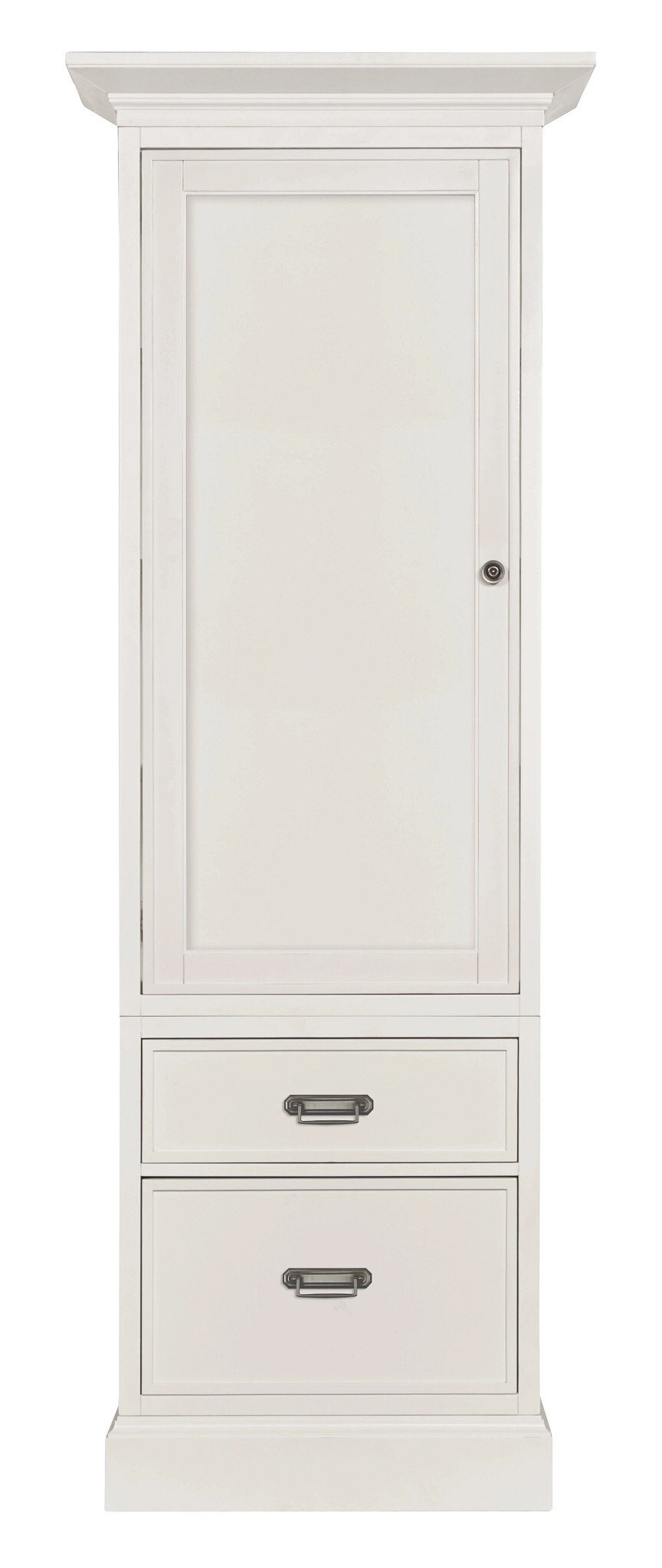 Structures Wood Single Storage Display Cabinet w/2 Drawers & Door 