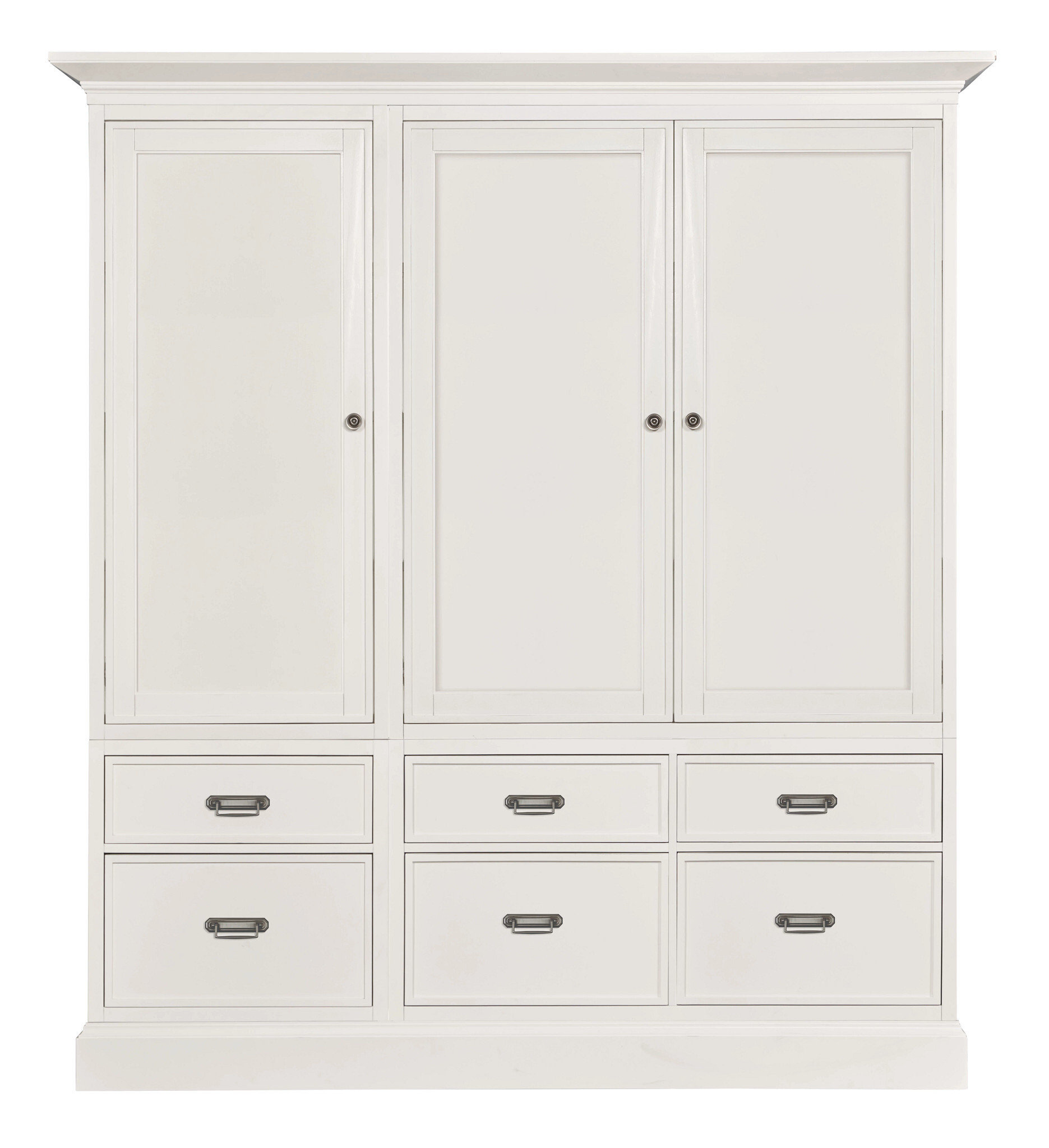Structures Wood/Glass Triple Storage Display w/6 Drawers & 3 Doors