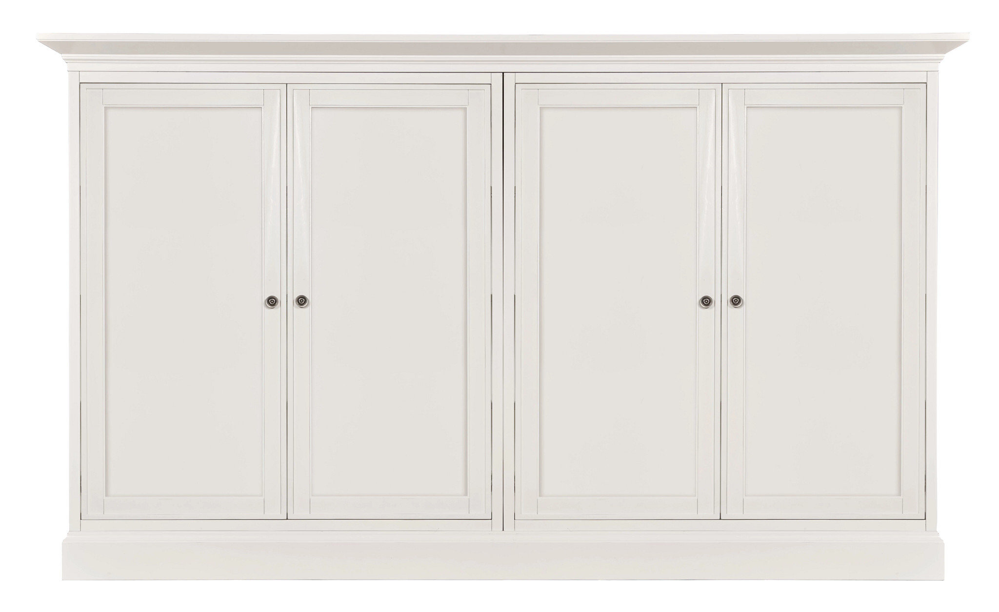 Structures Wood/Glass Quad Mid Height Display Cabinet w/4 Doors