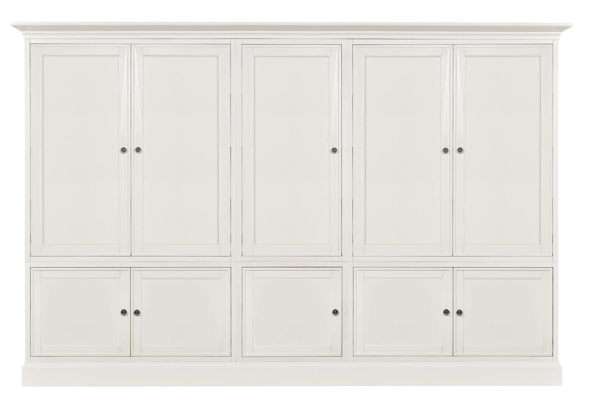 Structures Wood/Glass Quintuple Display Cabinet w/10 Doors