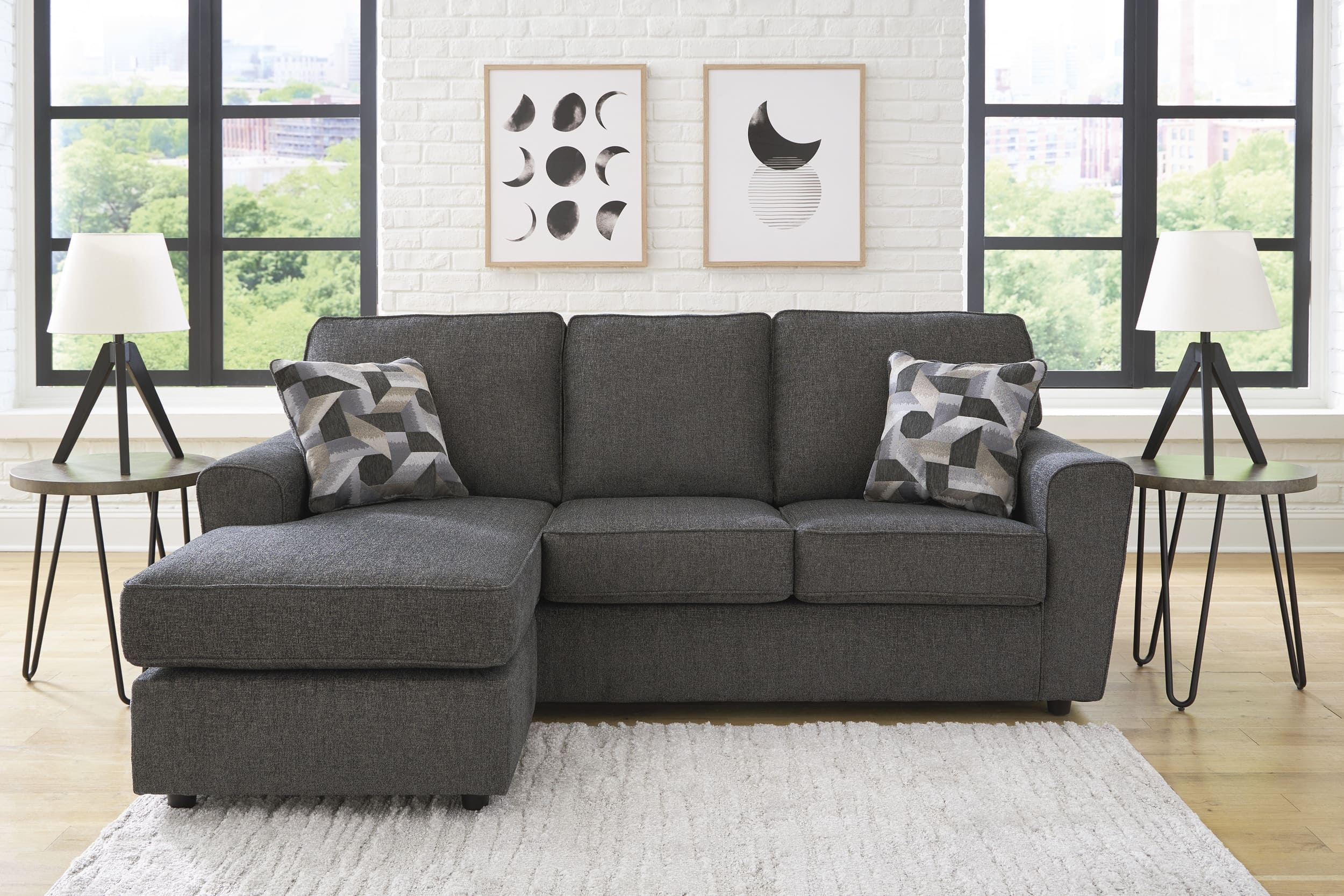 Cascilla Slate Sofa With Chaise by Ashley