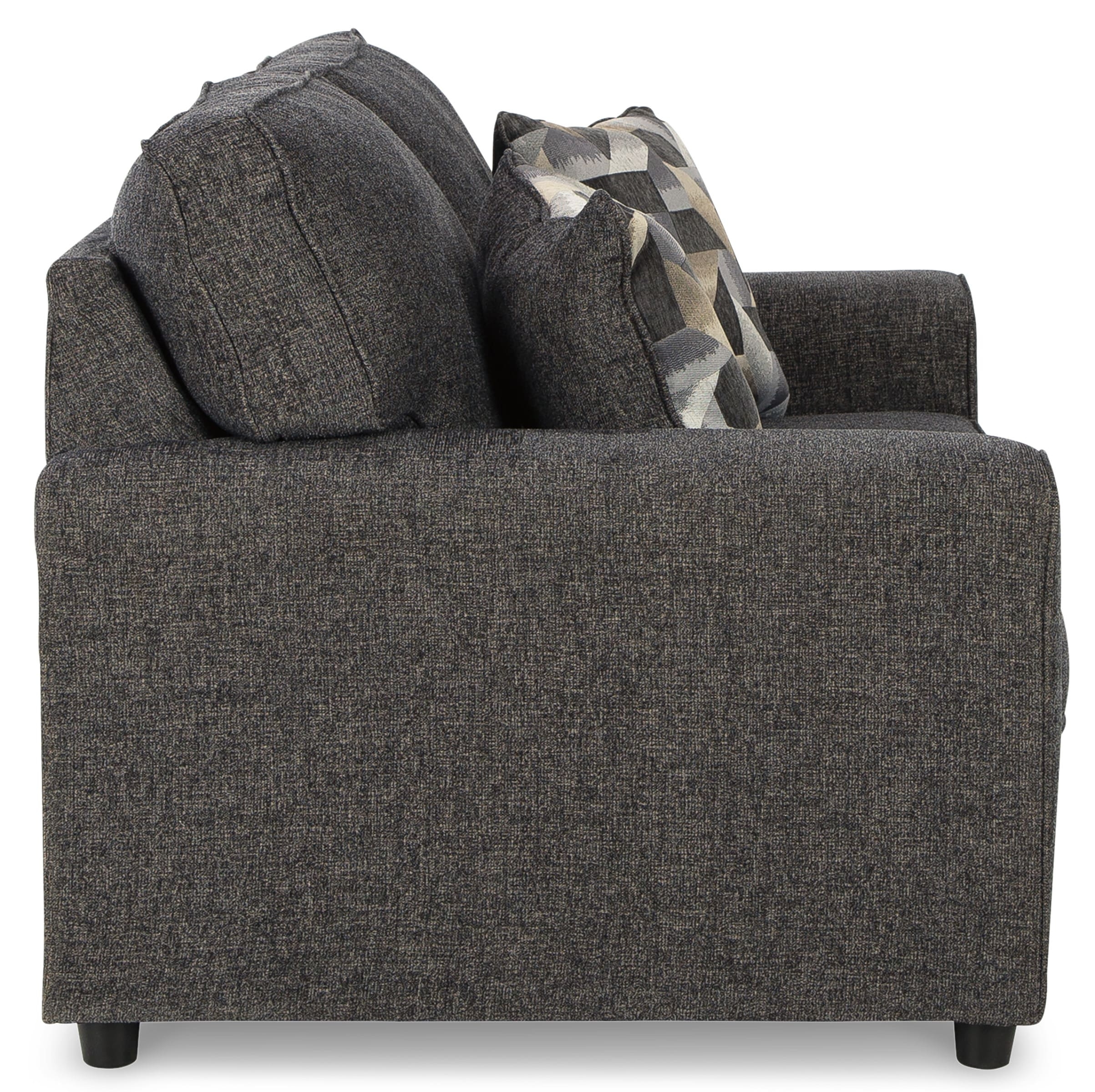Cascilla Slate color Loveseat Side