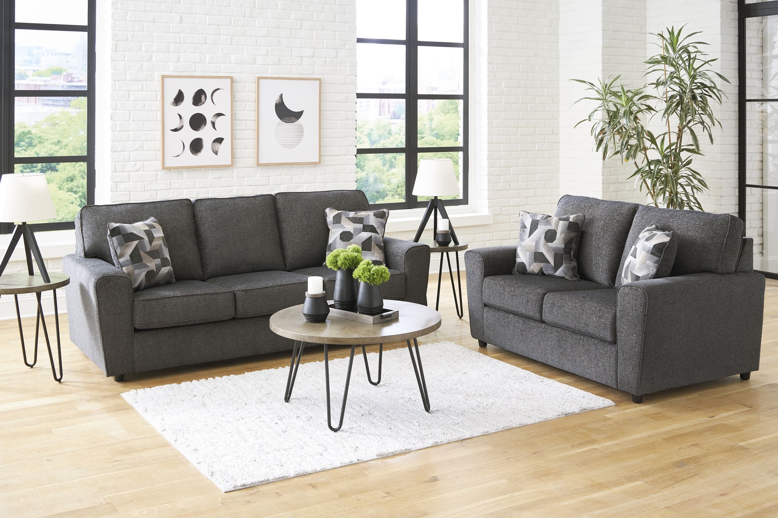 Cascilla Sofa hair Ottoman