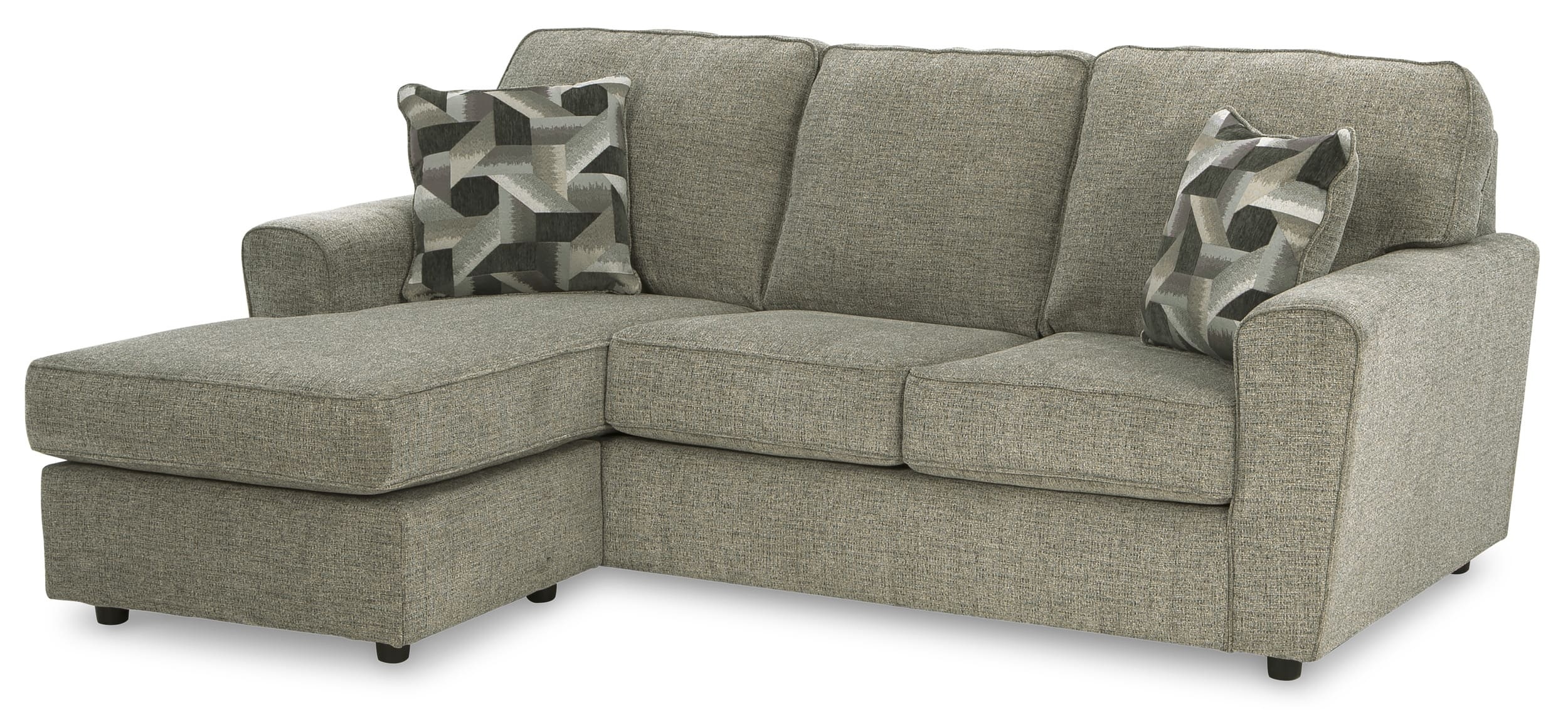 Ashley Cascilla Pewter Polyester Sofa With Chaise