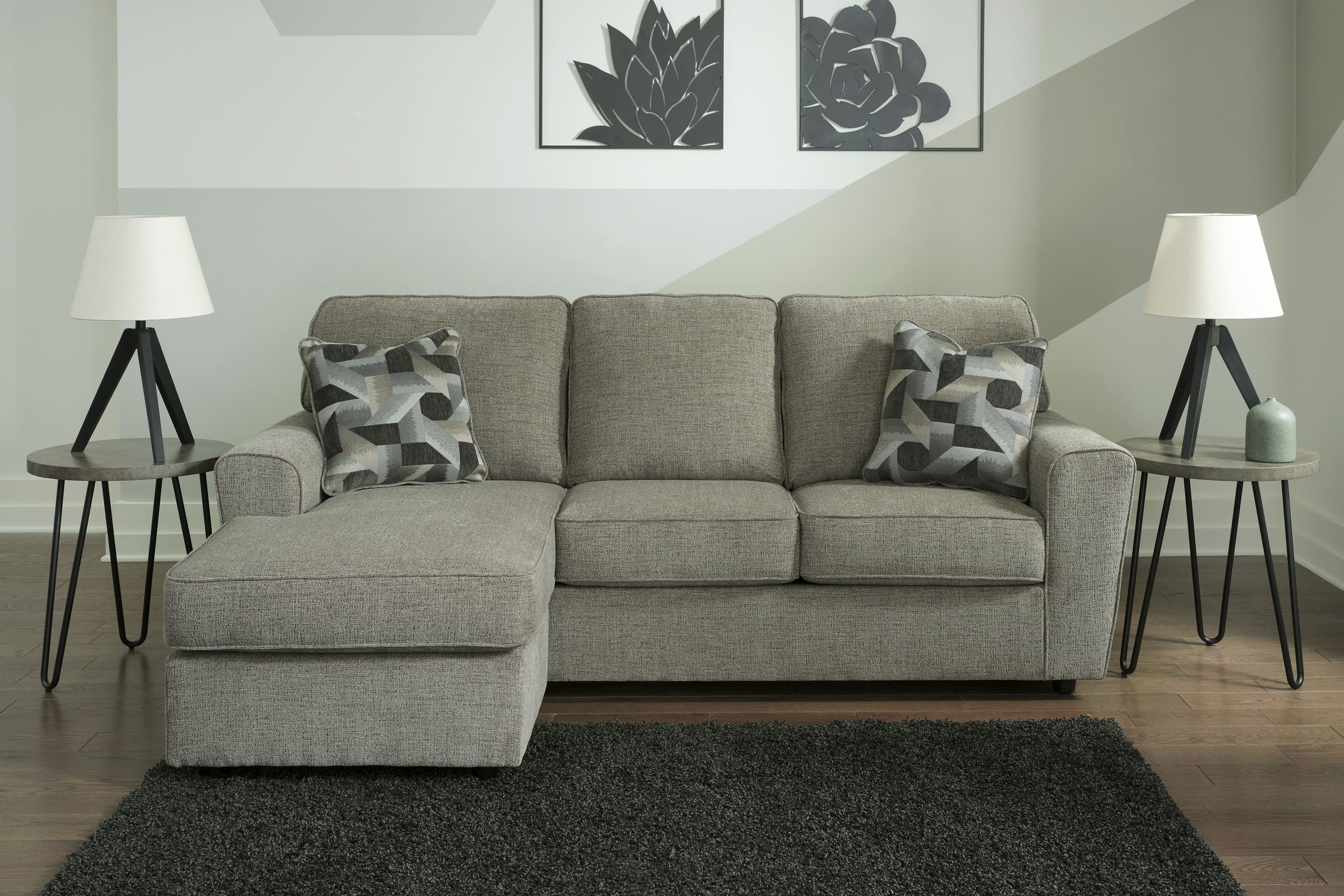 Cascilla Pewter Sofa With Chaise by Ashley