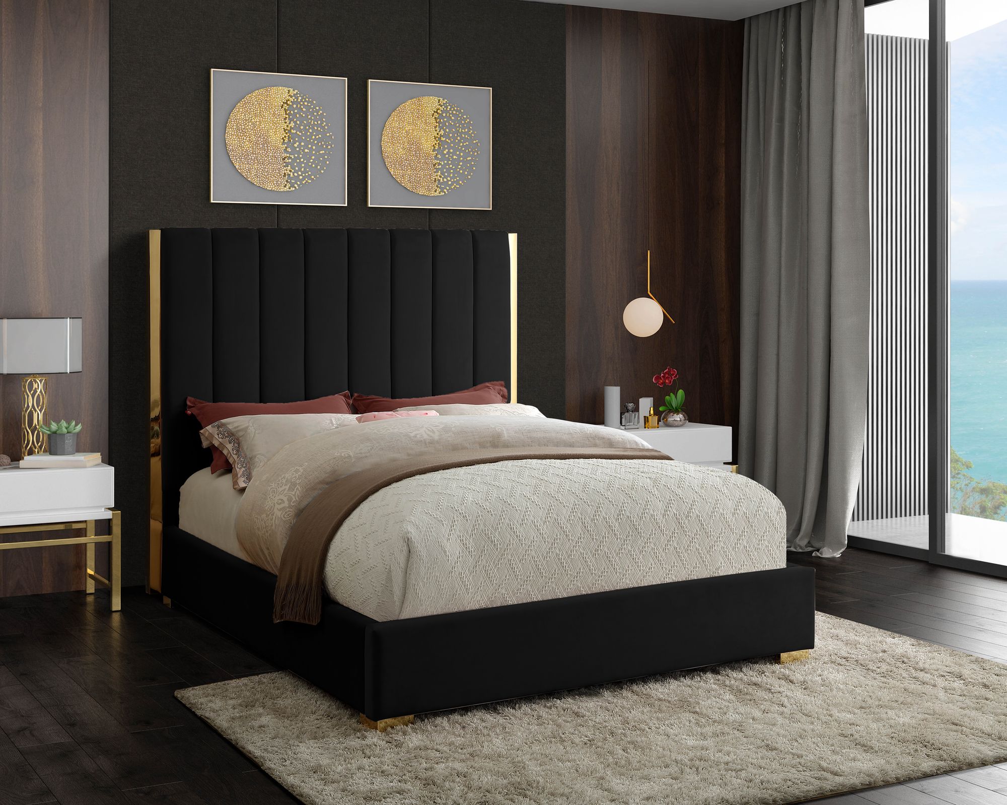 Becca Velvet Full Size Bed