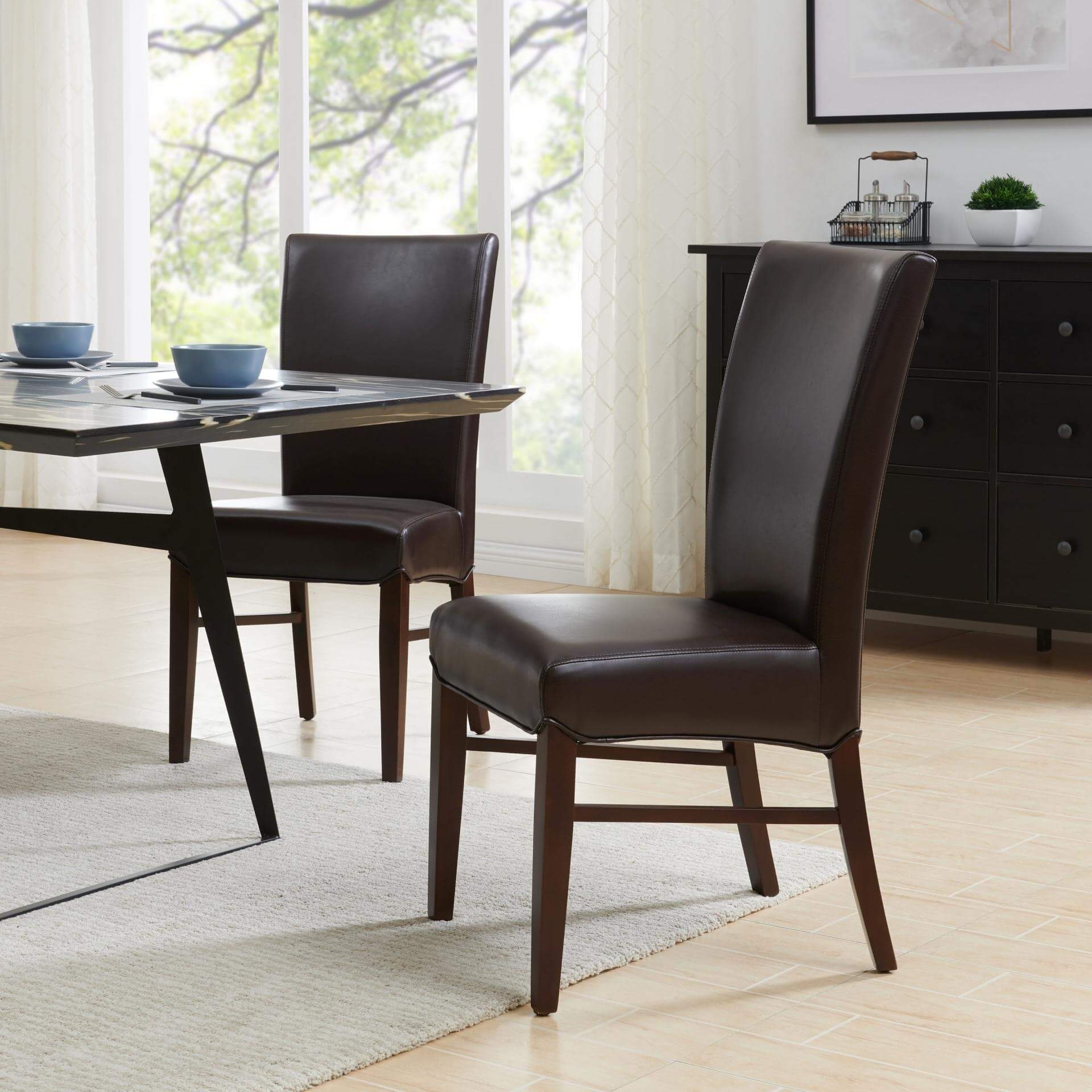 Milton Bonded Leather Dining Chair