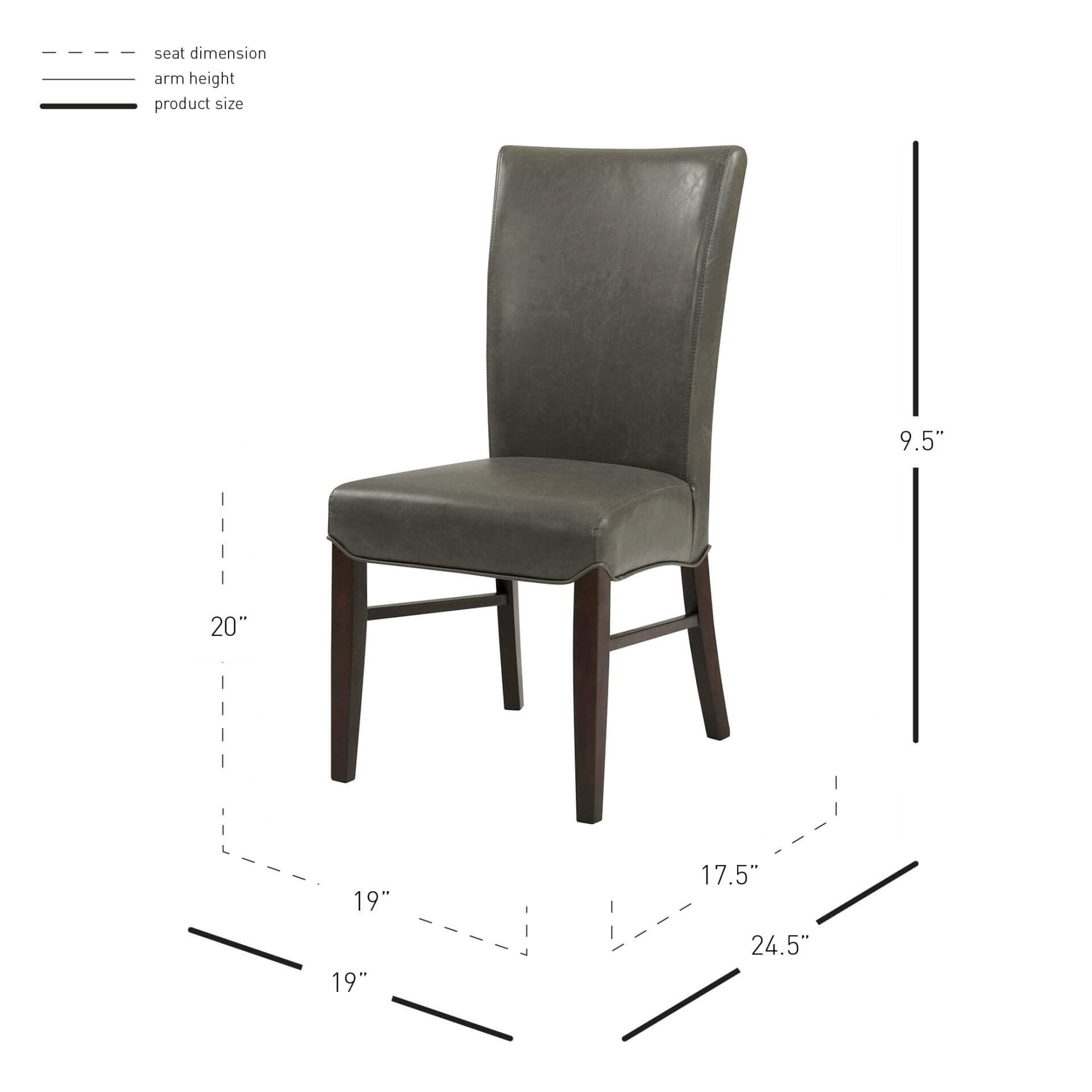 Milton Vintage Bonded Leather Dining Chair