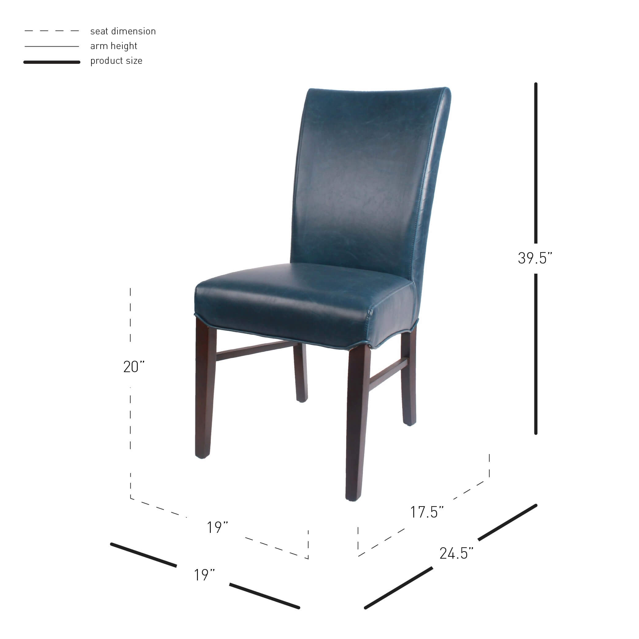 Milton Vintage Bonded Leather Dining Chair