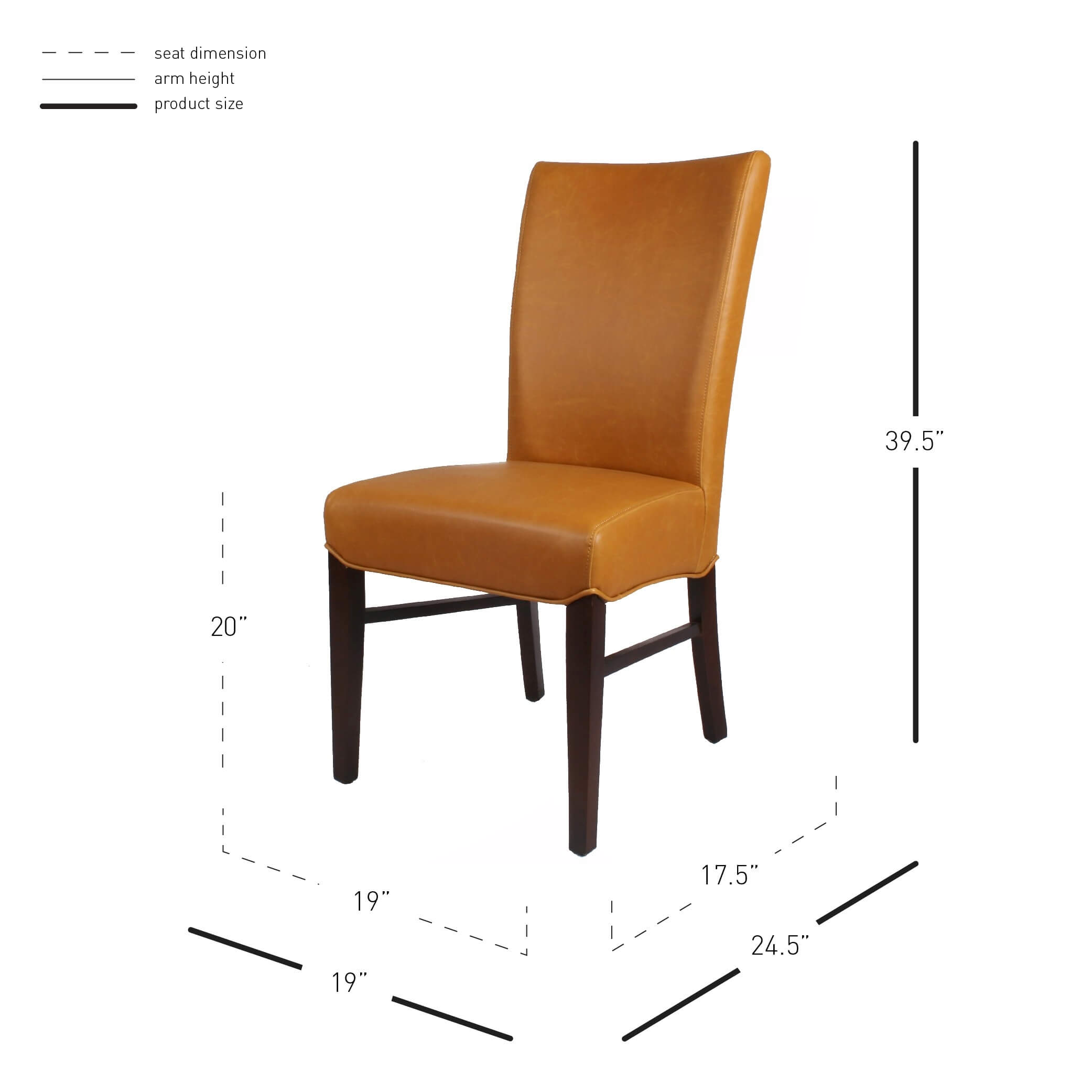 Milton Vintage Bonded Leather Dining Chair