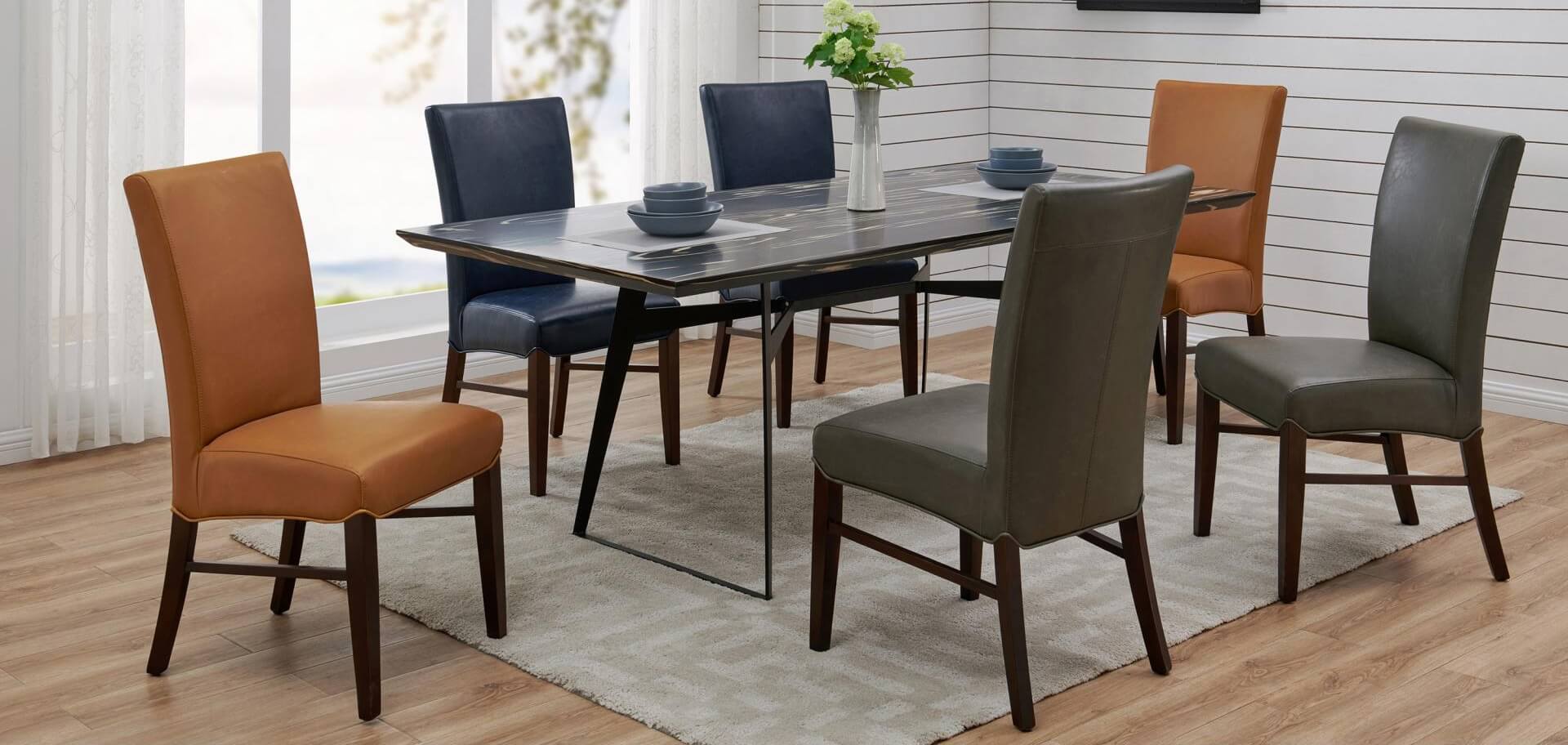 Milton Vintage Bonded Leather Dining Chair