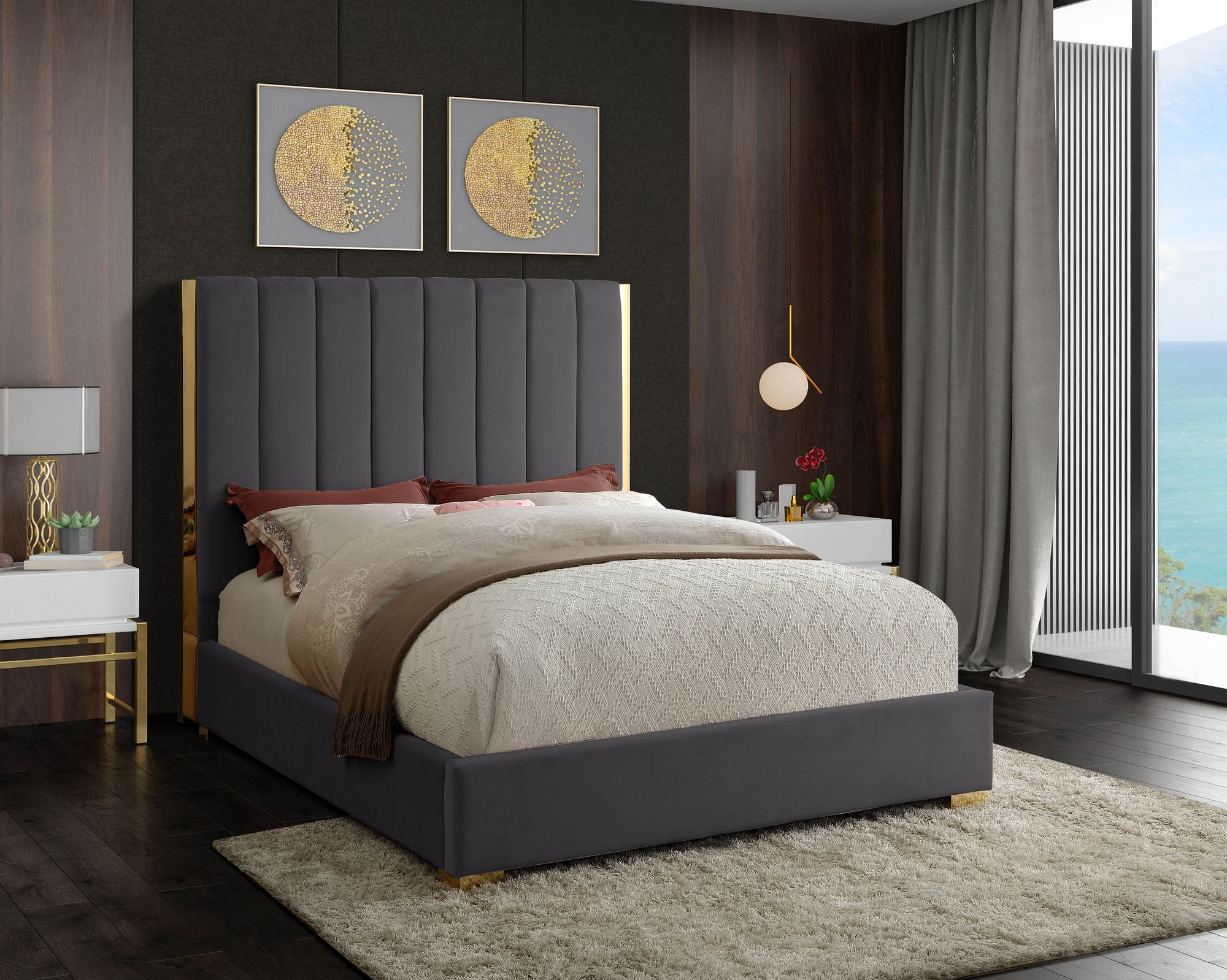 Becca Velvet Full Size Bed