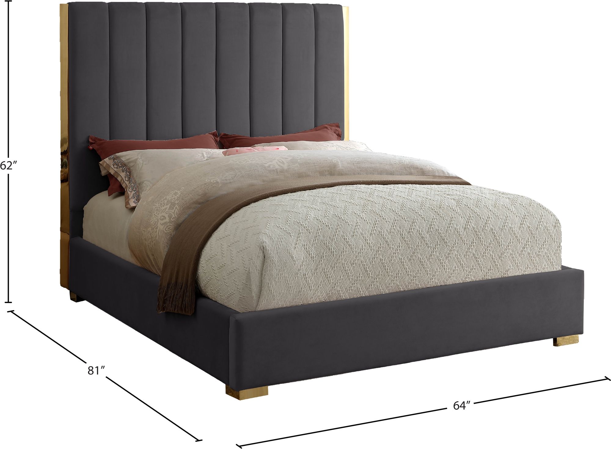 Becca Velvet Full Size Bed