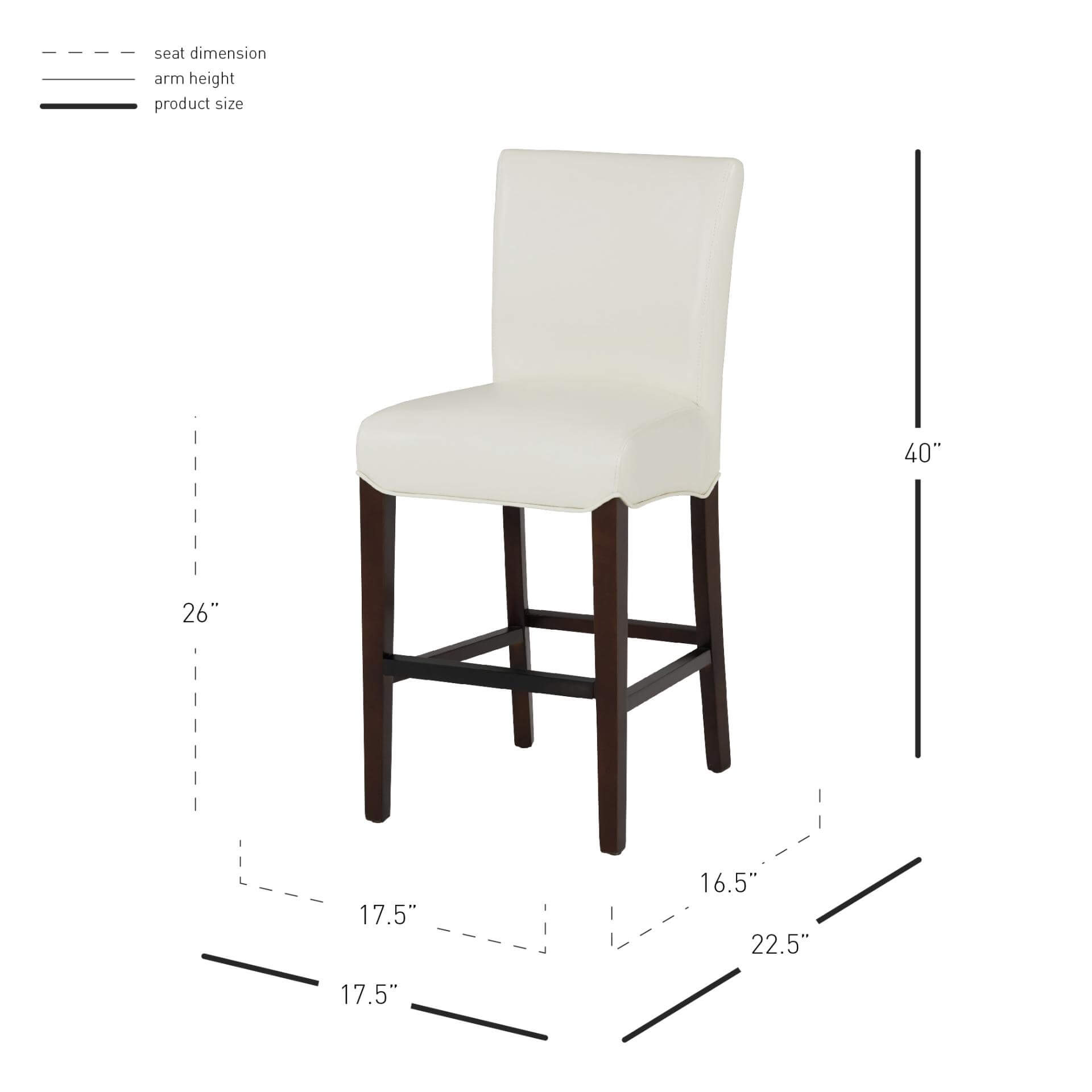 Milton Bonded Leather Counter Stool