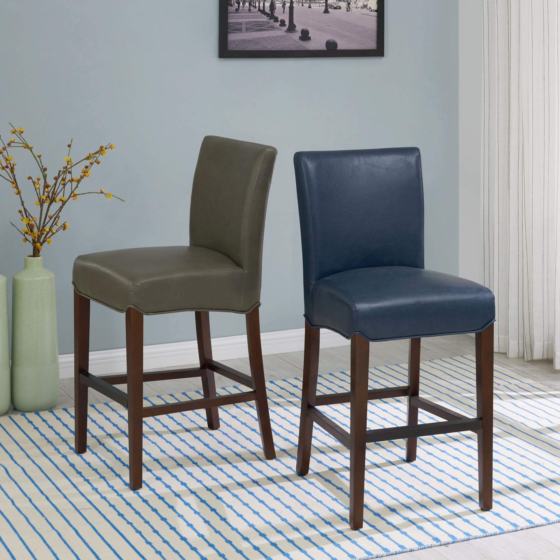 Milton Bonded Leather Counter Stool