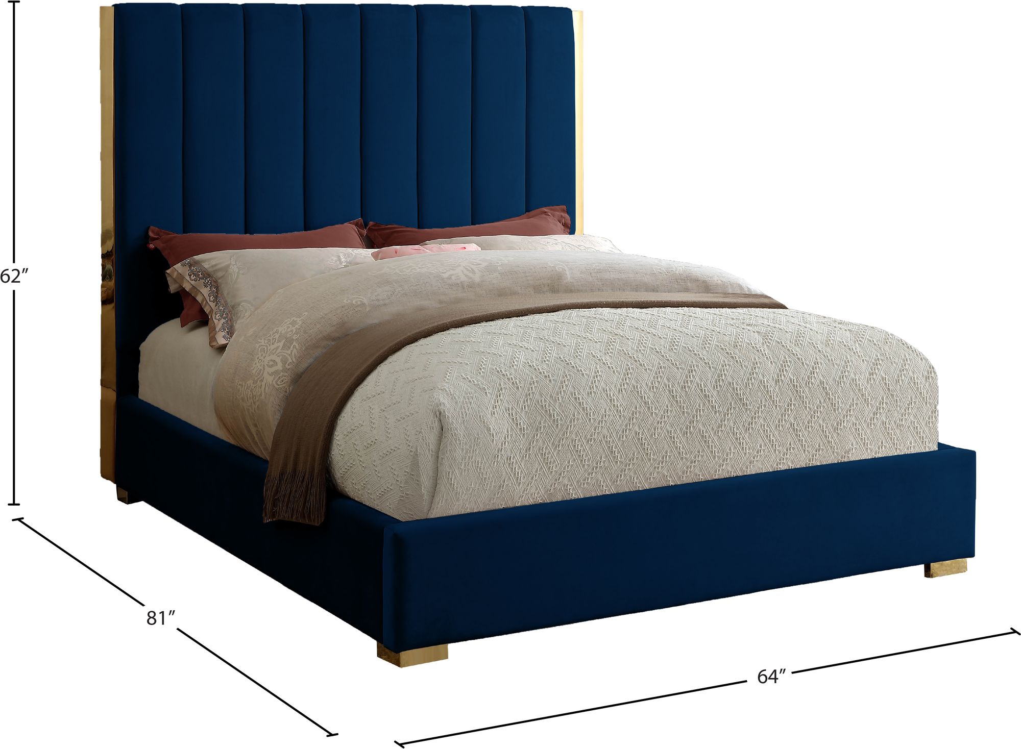 Becca Velvet Full Size Bed