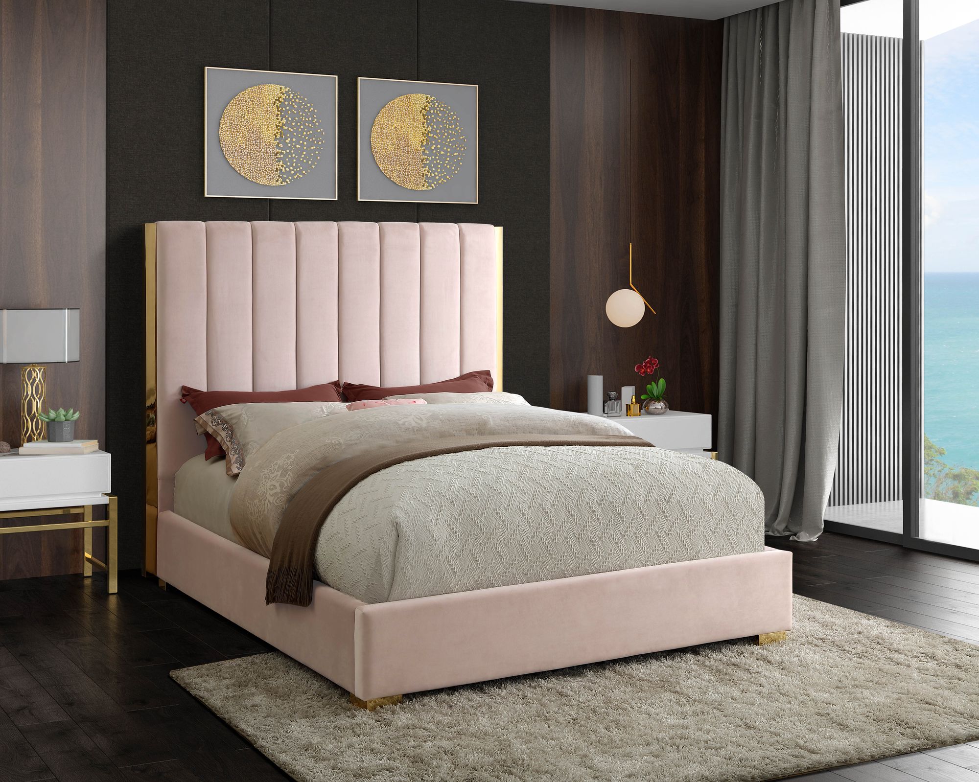 Becca Velvet Full Size Bed