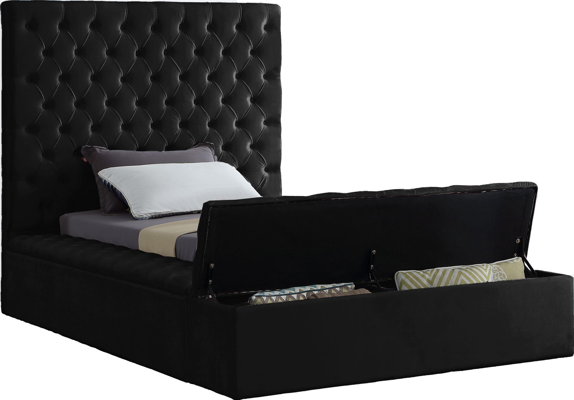Bliss Velvet Twin Size Bed