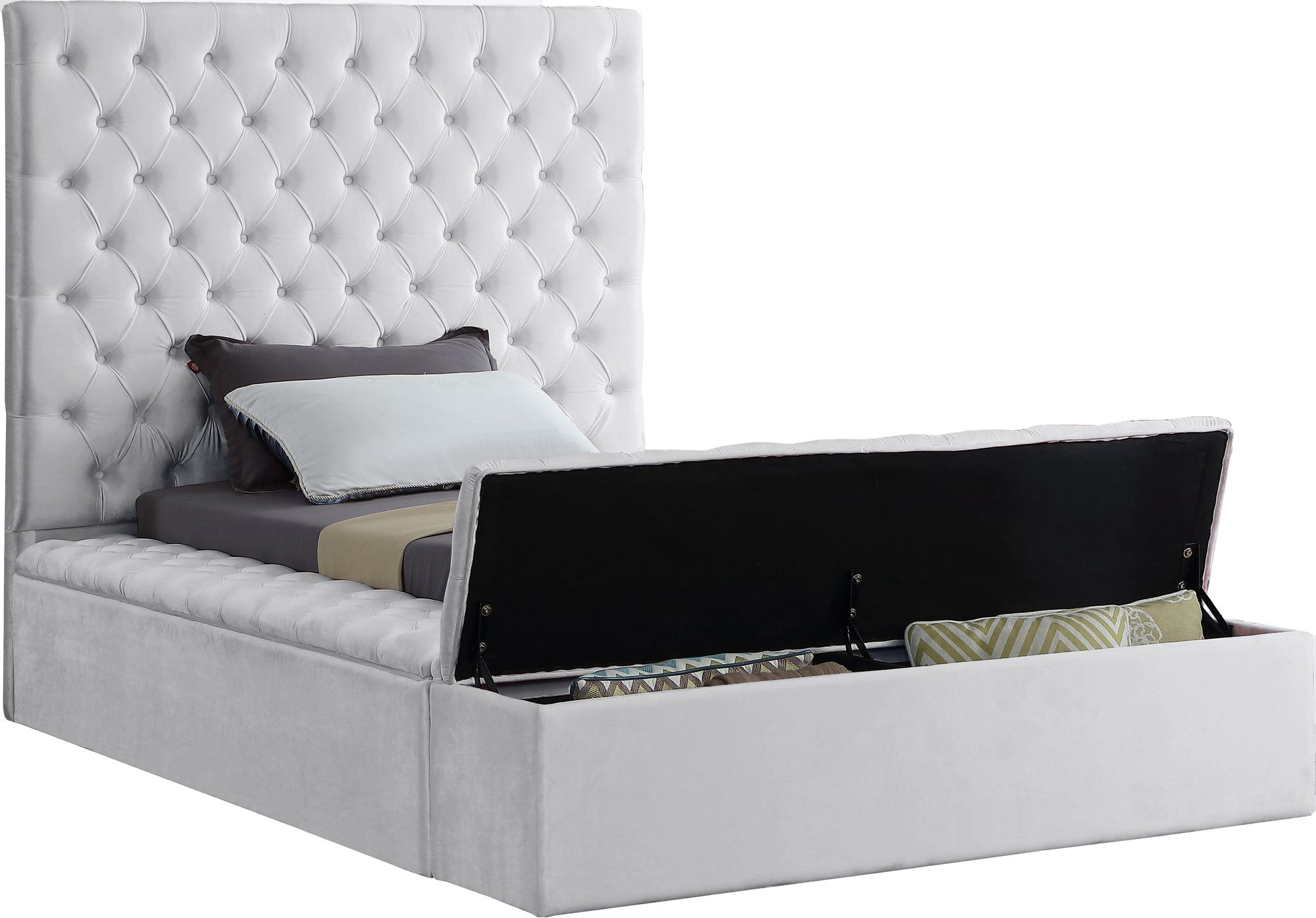 Bliss Velvet Twin Size Bed