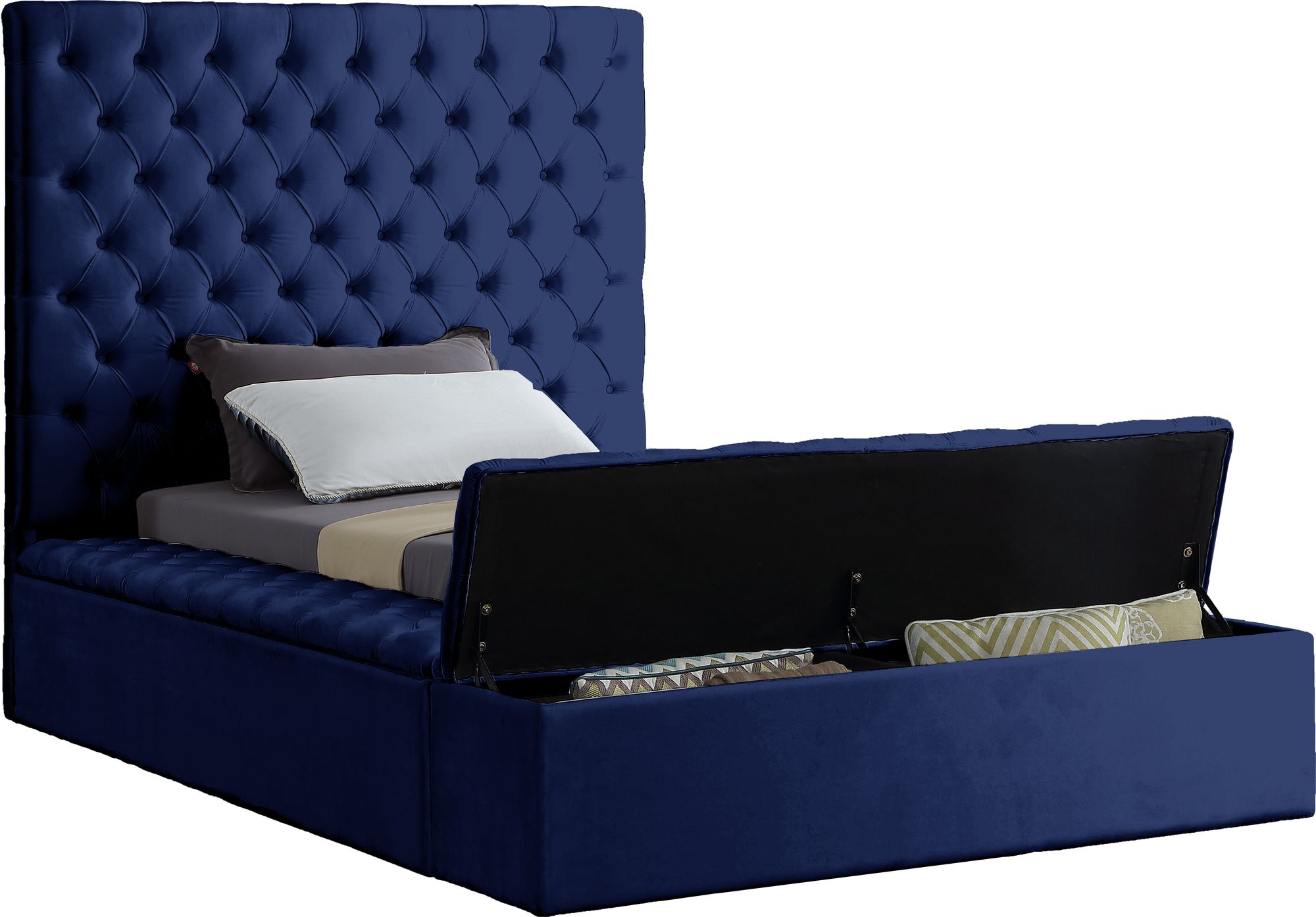 Bliss Velvet Twin Size Bed