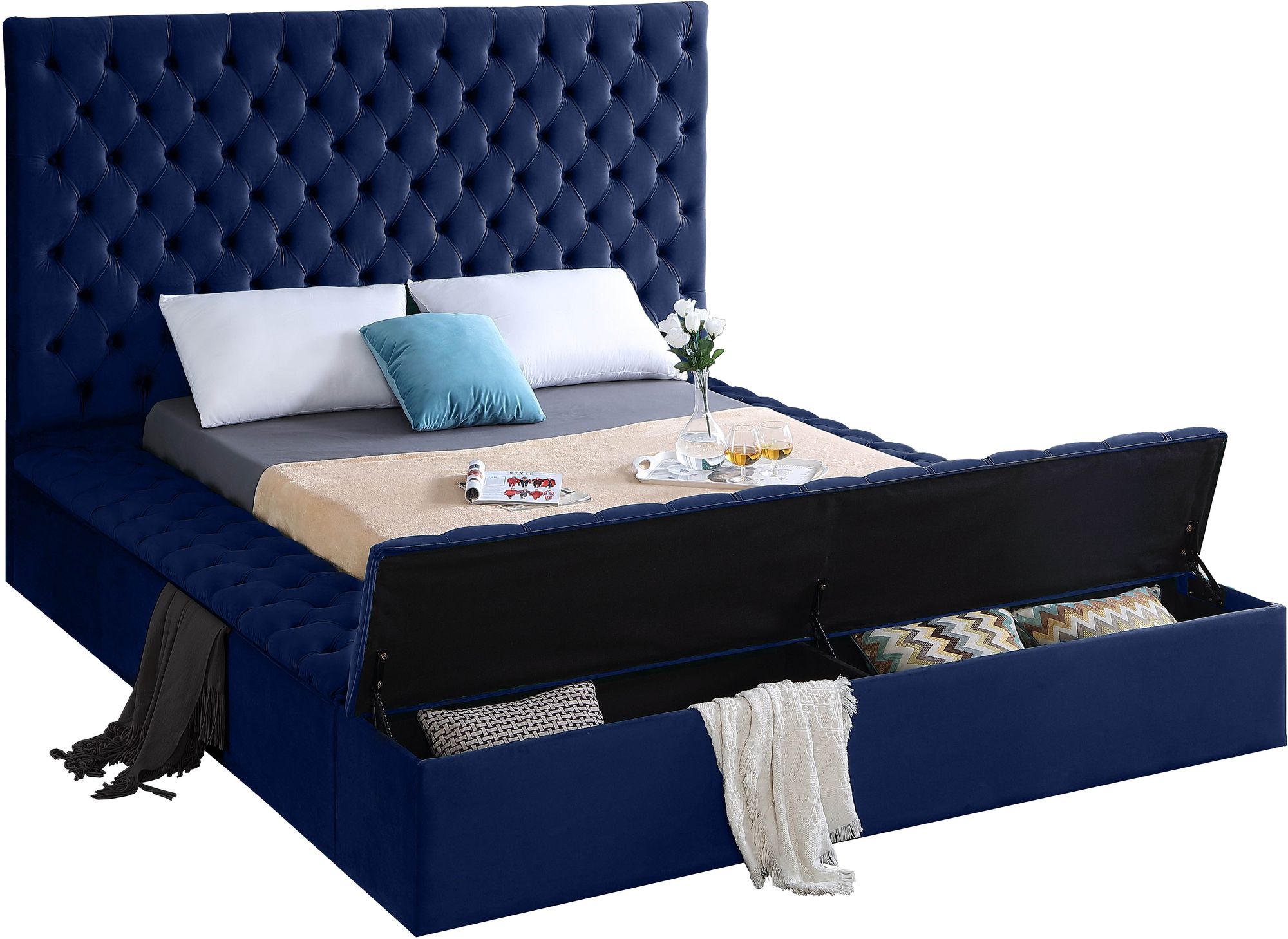 Bliss Velvet Full Size Bed