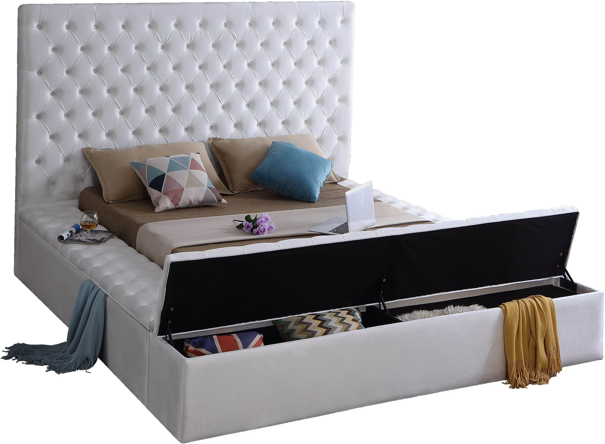 Bliss Velvet Full Size Bed