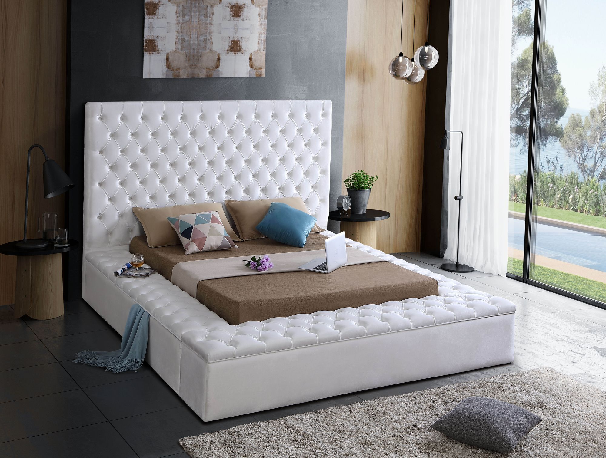 Bliss Velvet Full Size Bed