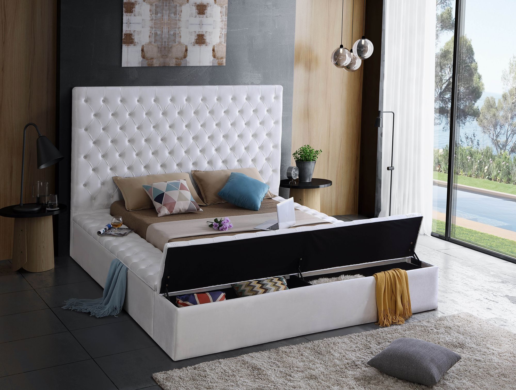 Bliss Velvet Full Size Bed