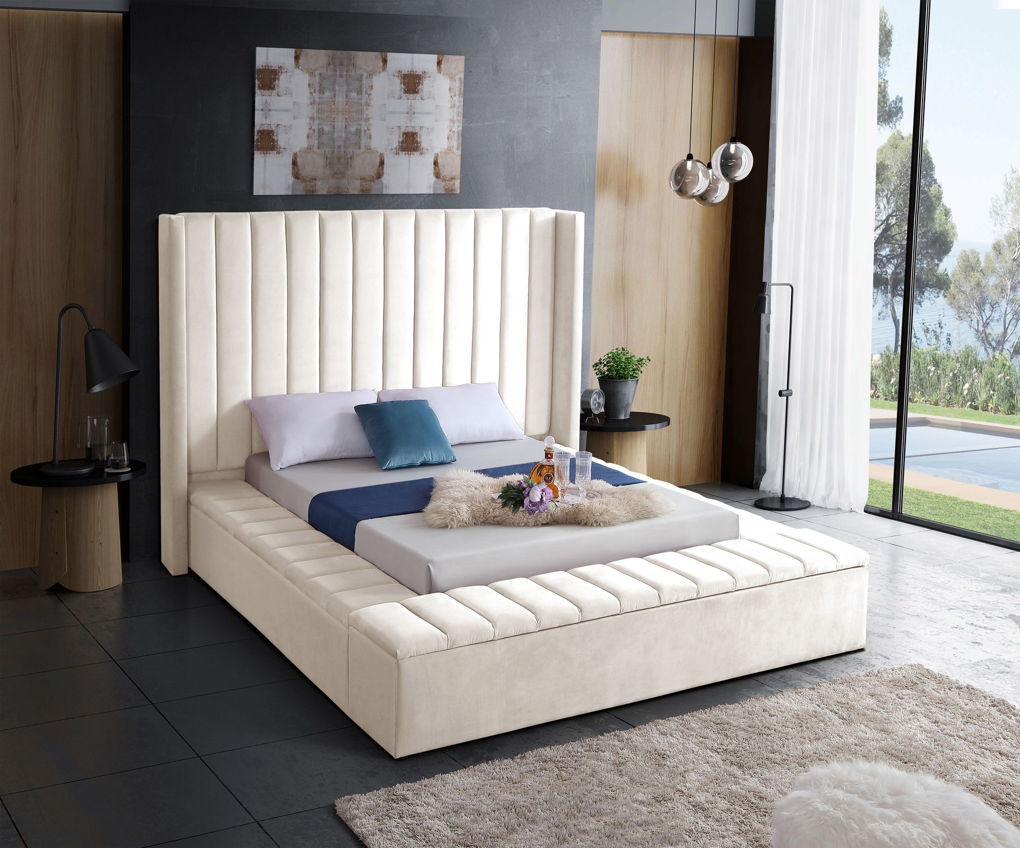 Kiki Velvet Full Size Bed