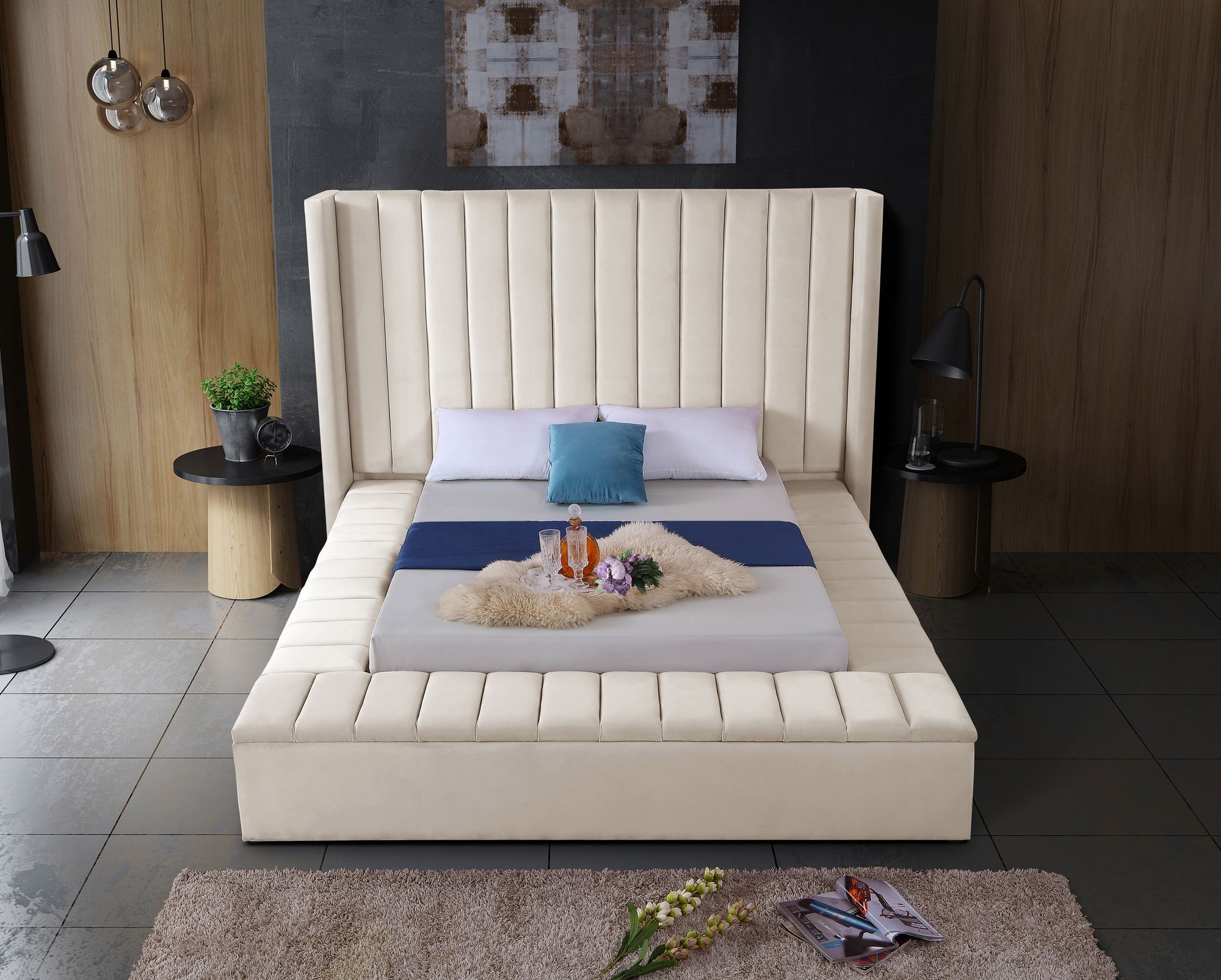 Kiki Velvet Full Size Bed