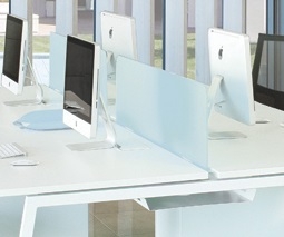 Nova Plexiglas Desk Screen w/Fittings for HPL 55.1" Desk Bench