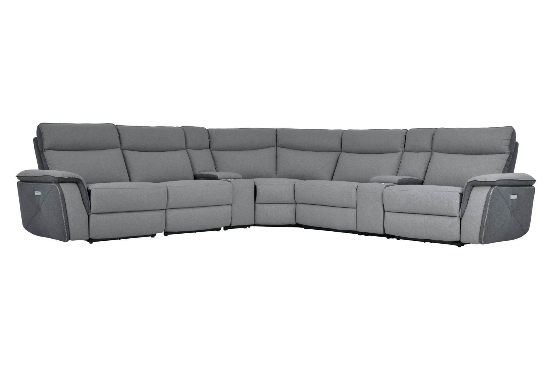 Maroni Fabric Power Reclining Sectional by Homelegance