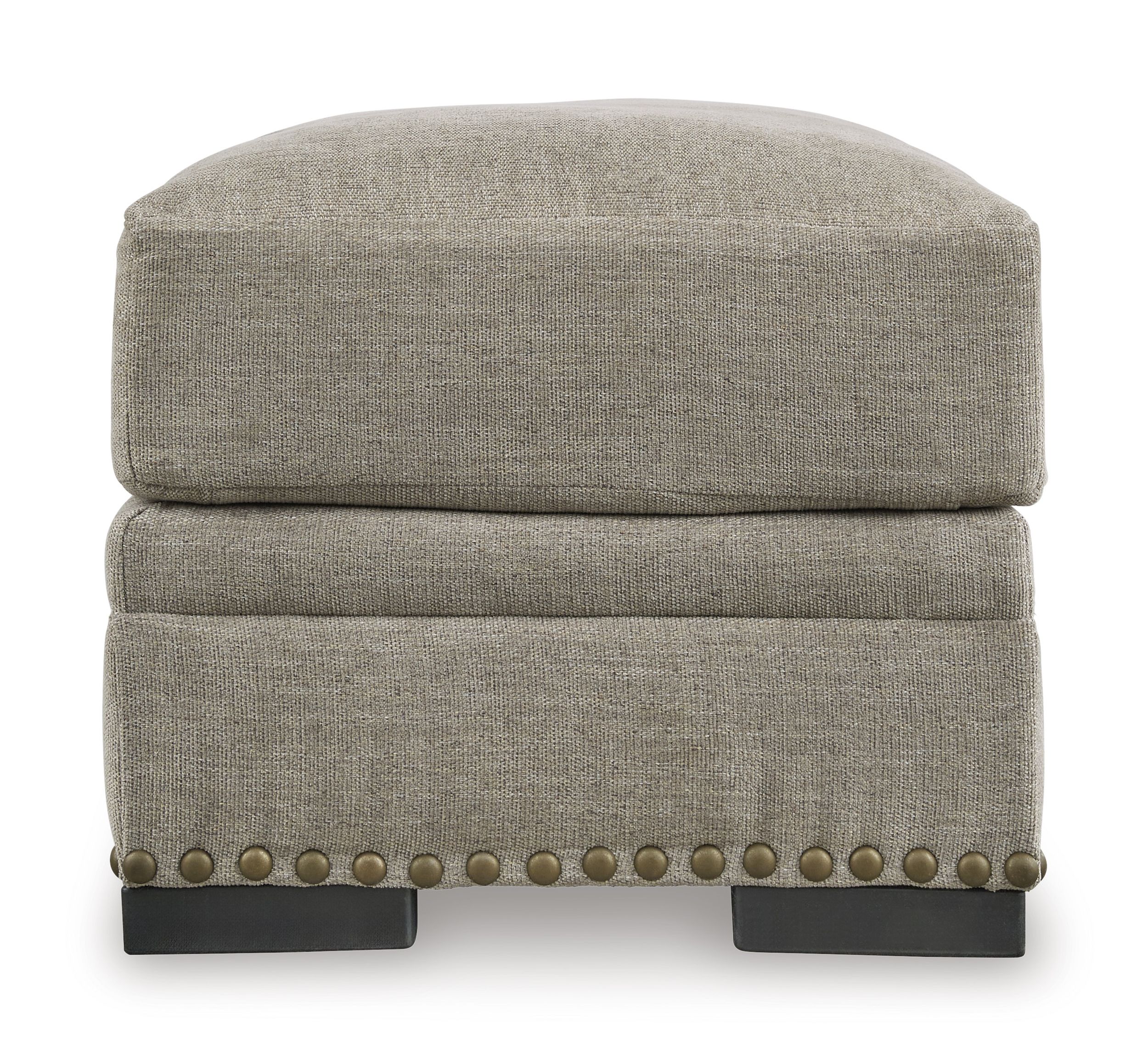 Galemore Fabric Ottoman - Quarry | Benchcraft by Ashley
