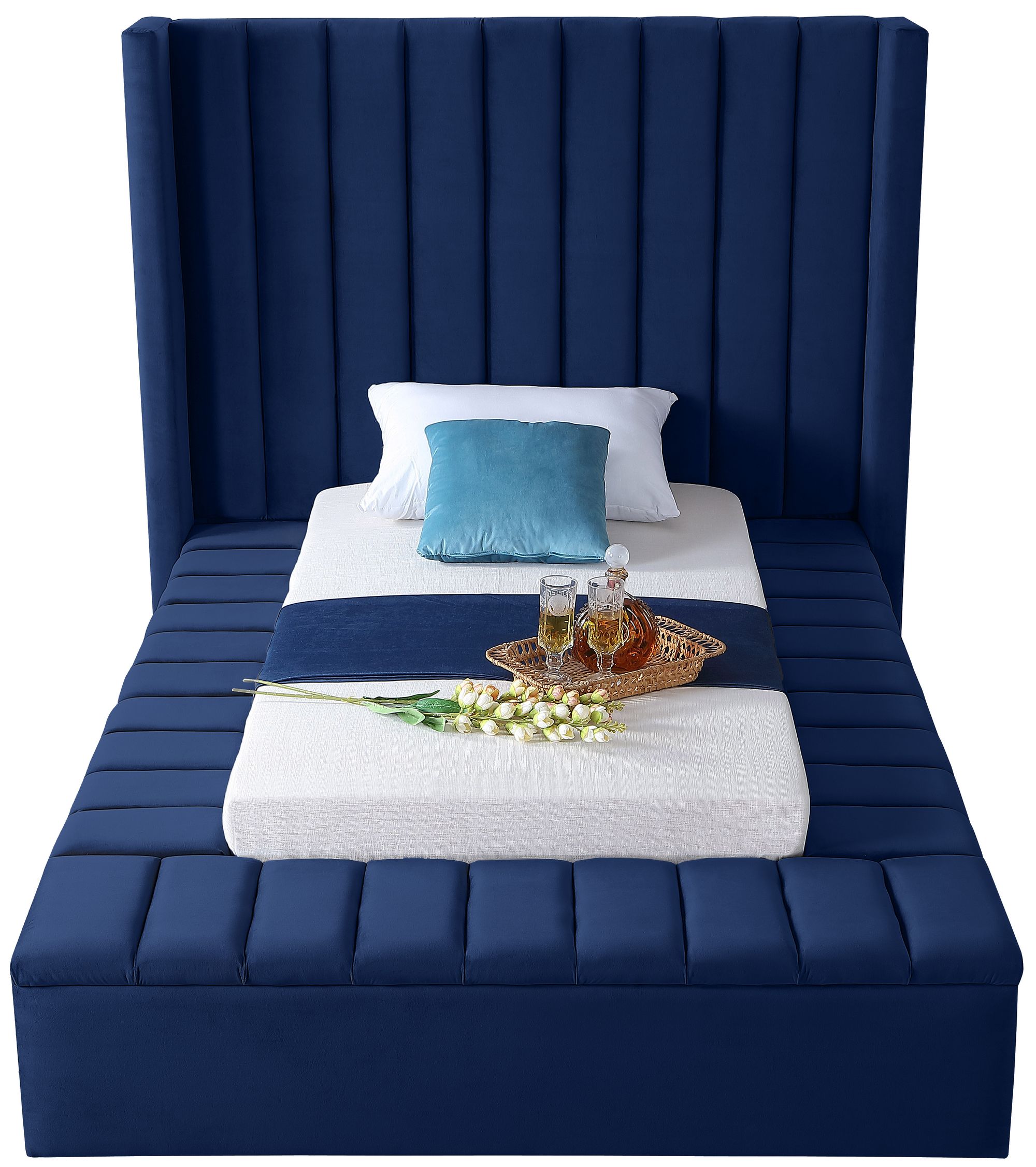 Kiki Velvet Twin Size Bed