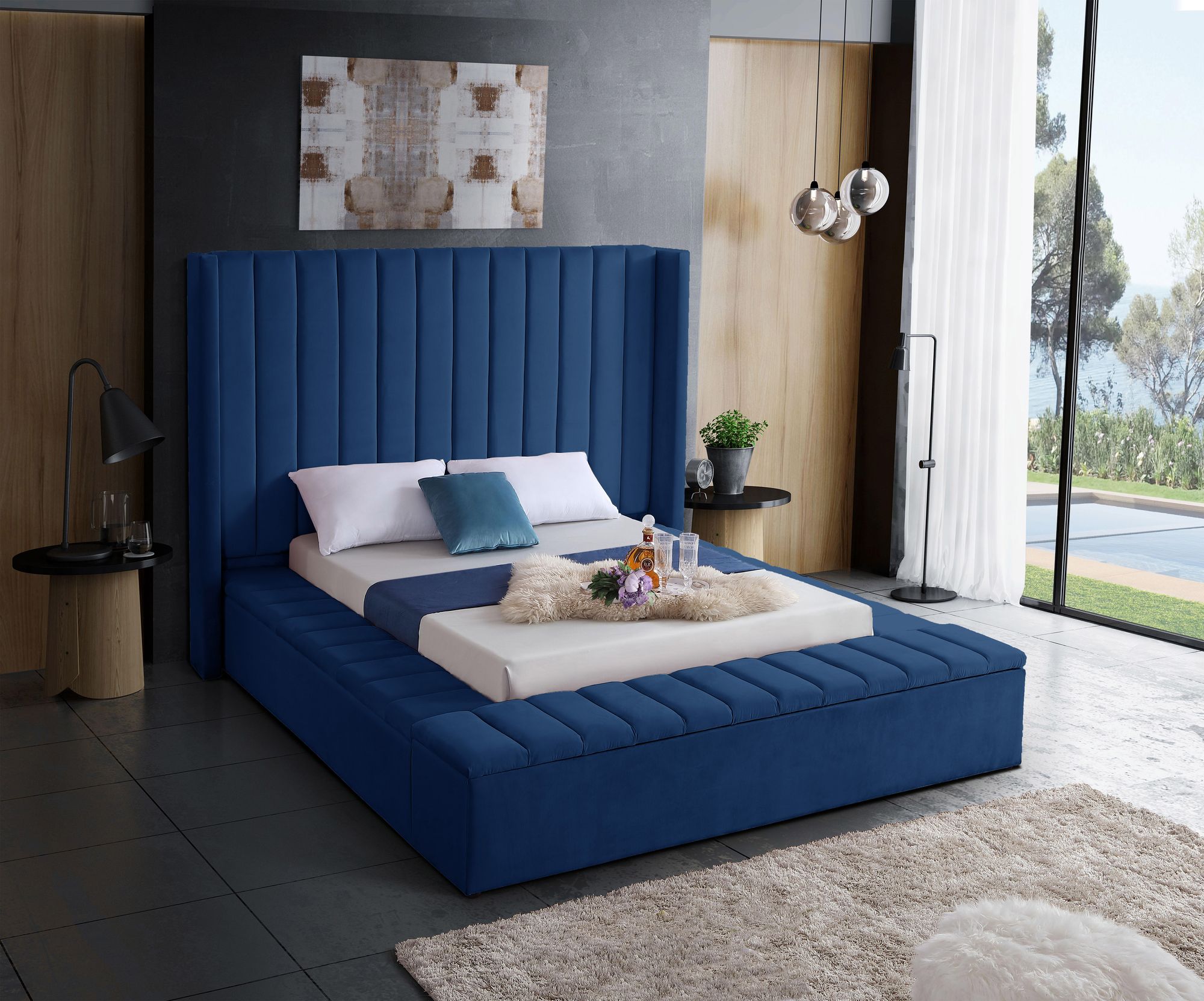 Kiki Velvet Full Size Bed